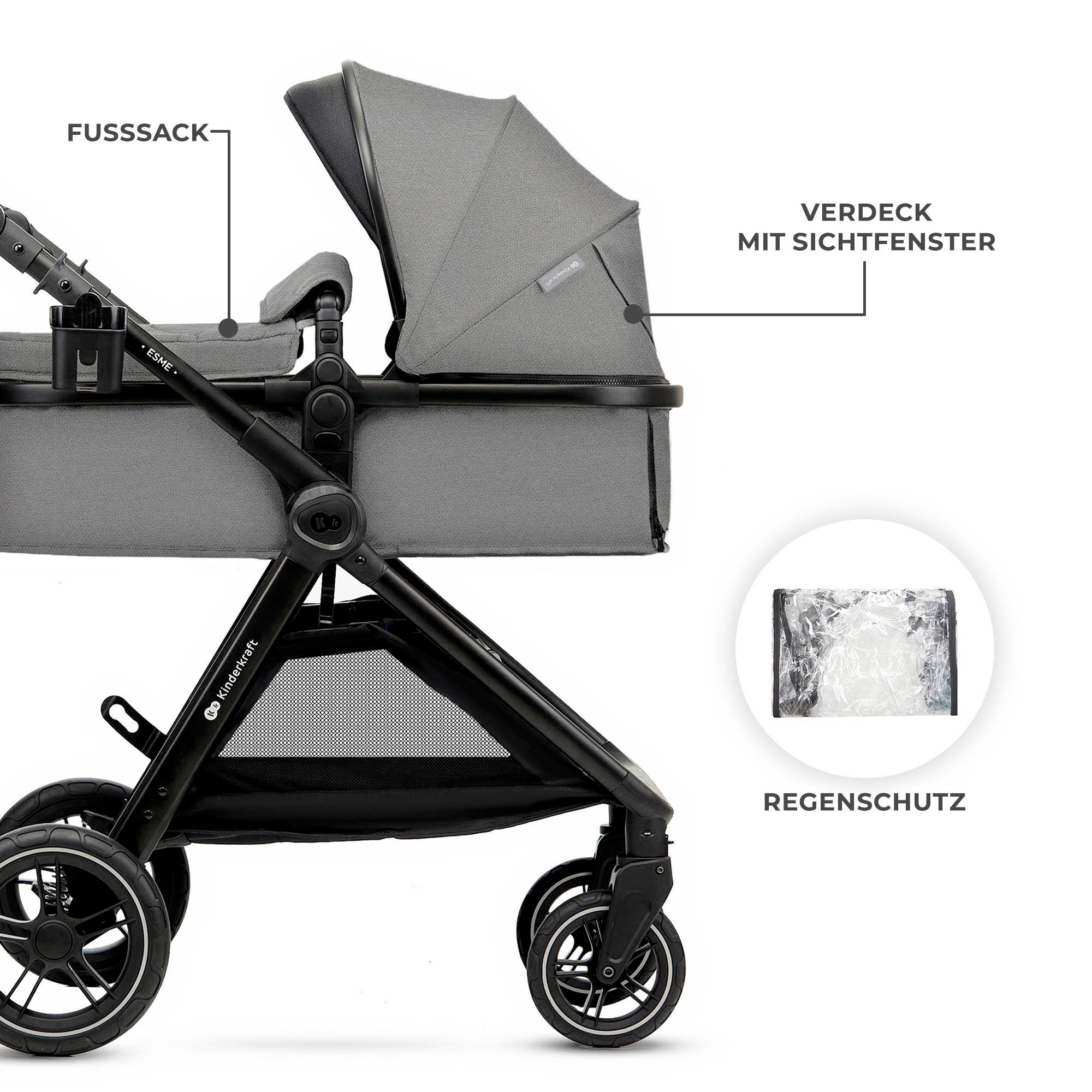 Kinderkraft Kombi-Kinderwagen »ESME 3IN1« 25 kg