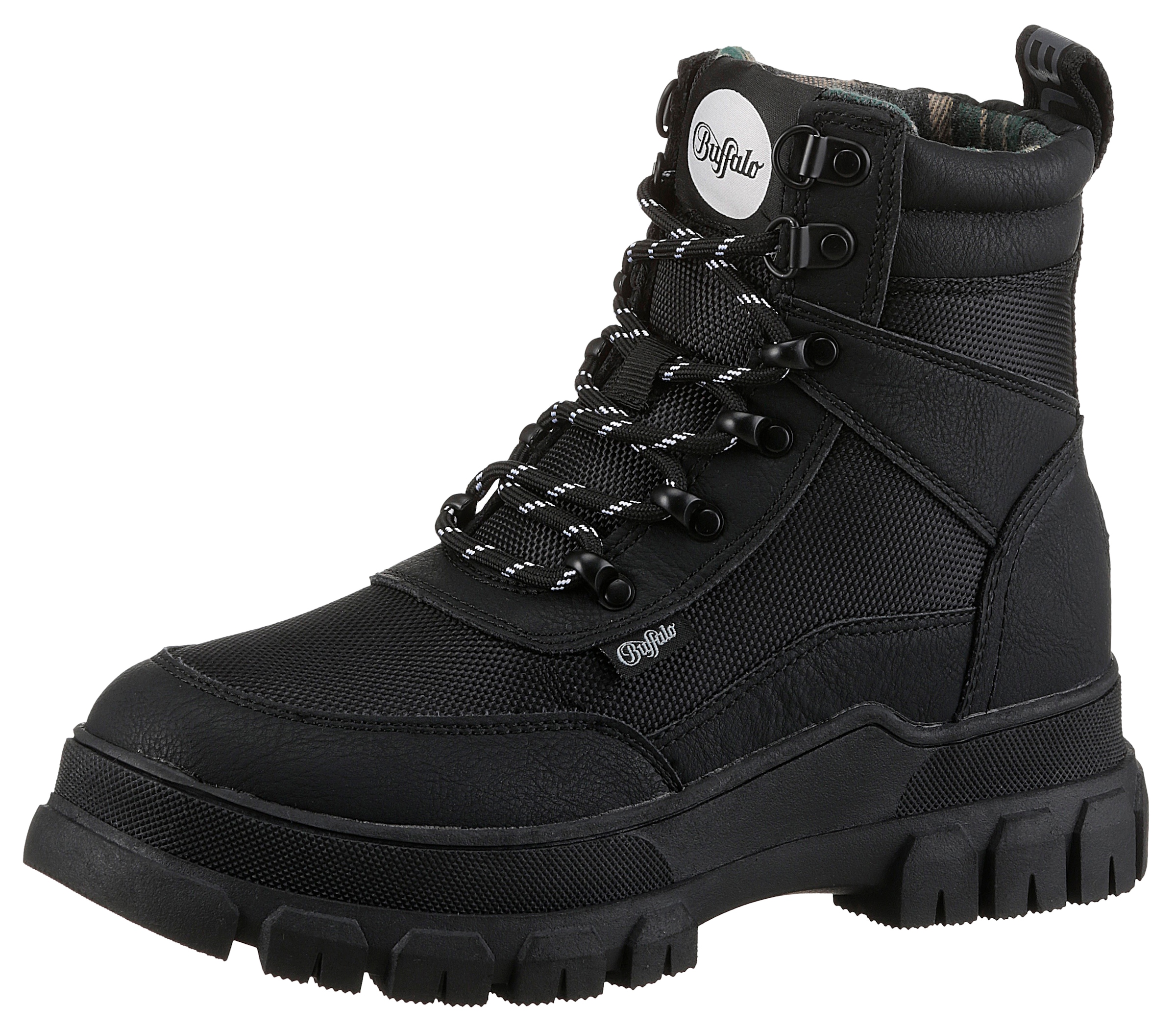 Buffalo Schnürboots »NOVA COM VEGAN«, Stiefelette, High Top Sneaker, Plateauabsatz, mit Memory...