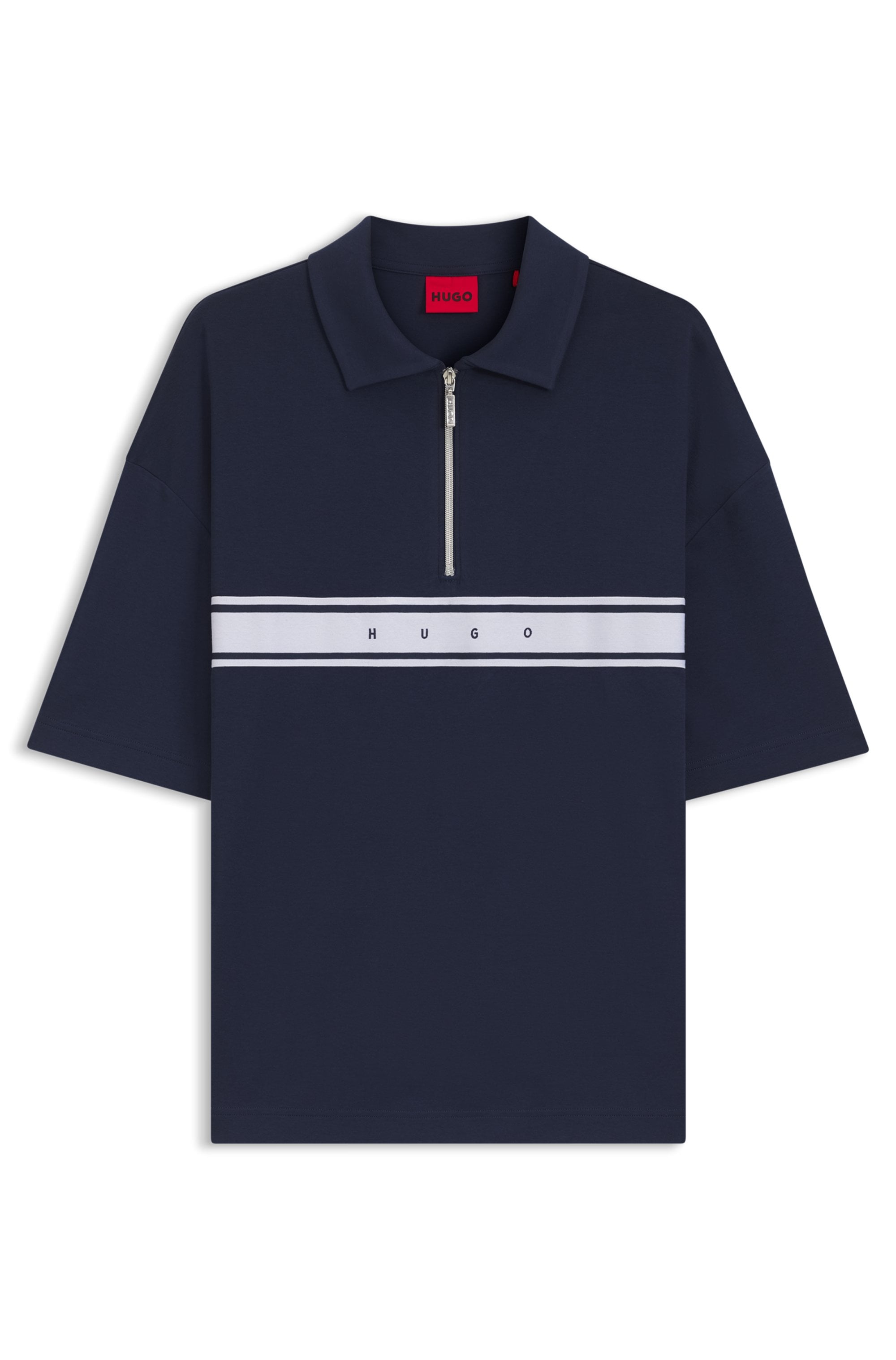 HUGO Underwear Poloshirt »NAUTIX ZIP POLO« aus Stretch-Baumwolle, Relaxed Fit
