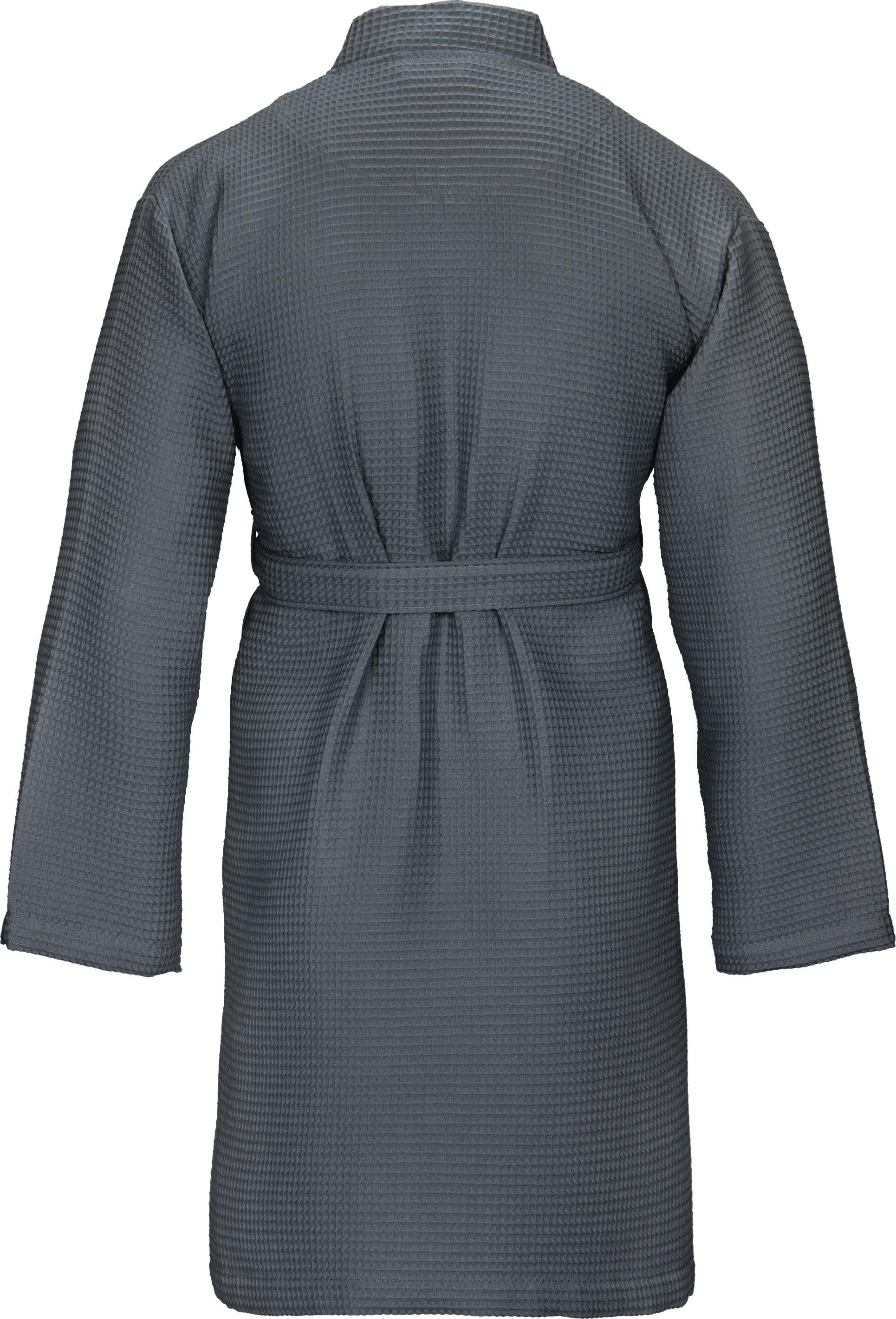 Vossen Unisex-Bademantel »Rom, ideal für Sauna & Spa, Hotelbademantel, Morgenmantel«, (1 St.), für Damen & Herren, Waffelpiqué-Struktur, in leichter Qualität