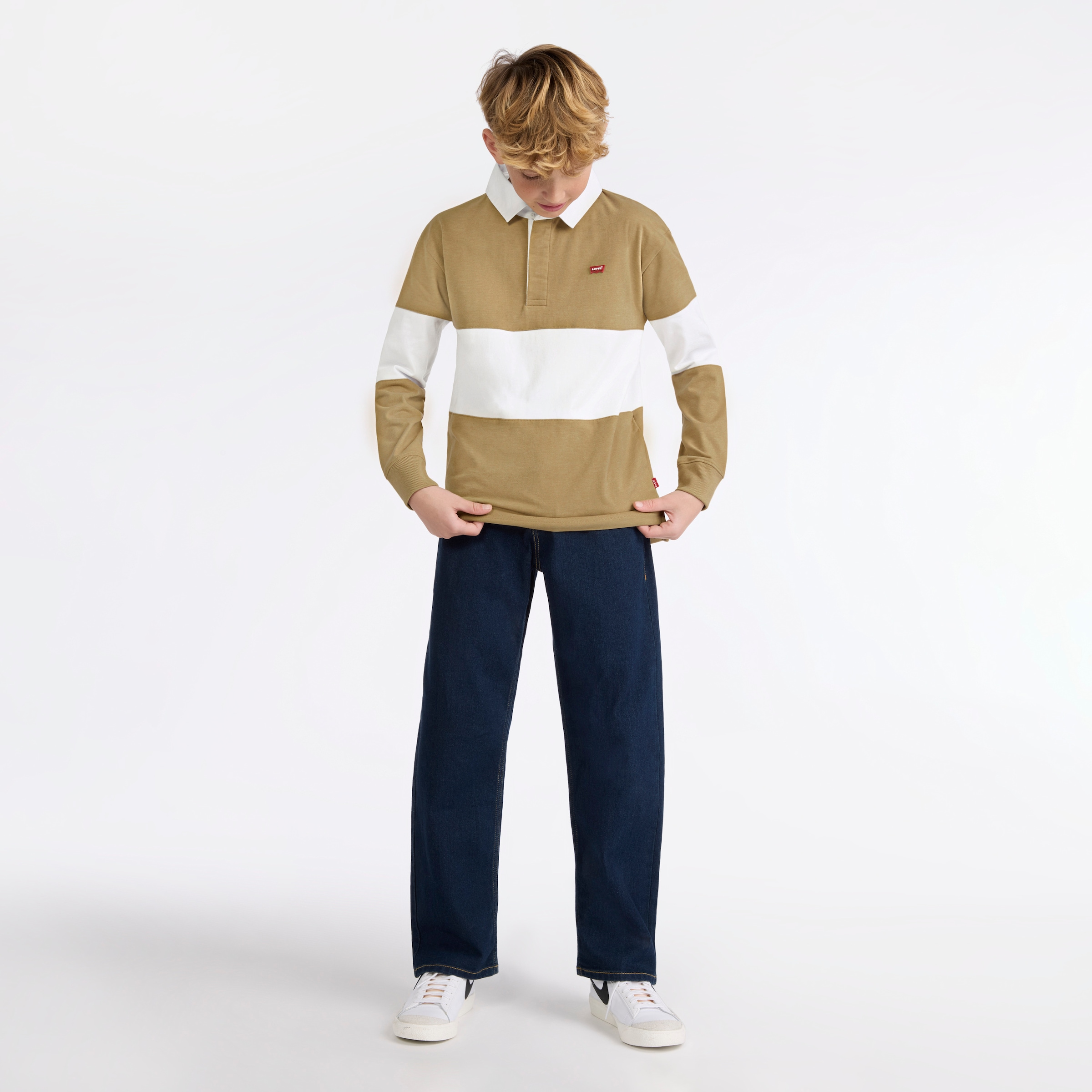 Levi's® Kids Langarmshirt »LVB TIMELESS RUGBY POLO« for Boys, mit Polokragen und Colorblocking