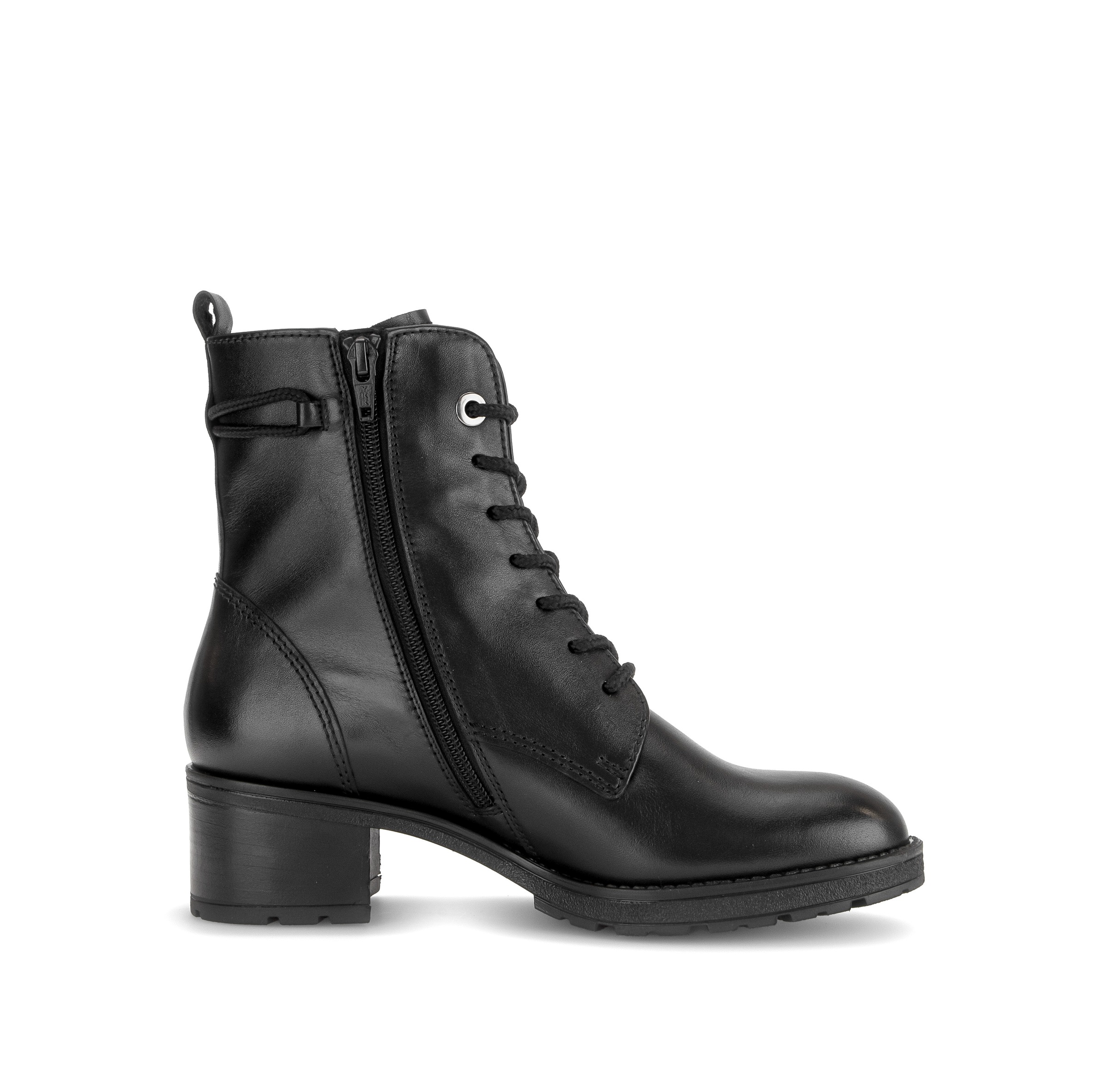 Gabor Schnürstiefelette  Blockabsatz, Schnürboots mit schaftumwickelnden Schnürsenkeln, G-Weite