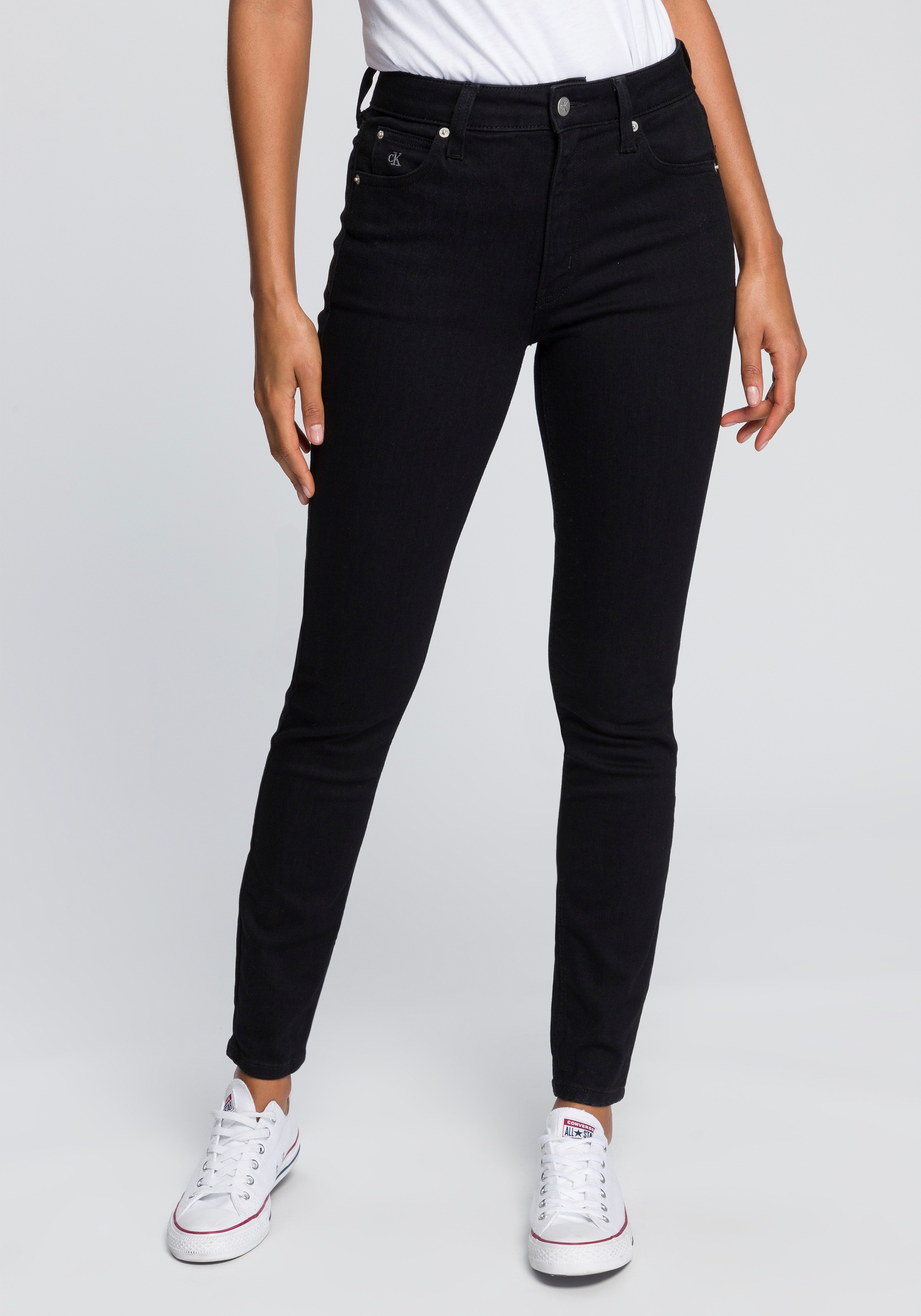 Calvin Klein Jeans Skinny-fit-Jeans »CKJ 010 HIGH RISE SKINNY« mit CK Monogramm Stickerei