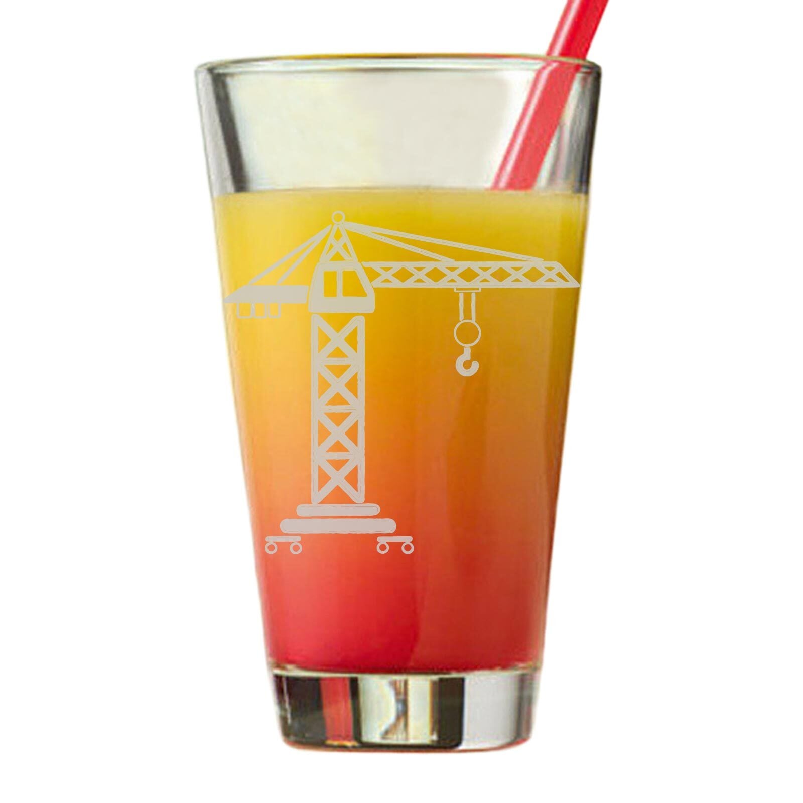 LUXENTU Kinderbecher »Kinderbecher Kran 300 ml transparent«