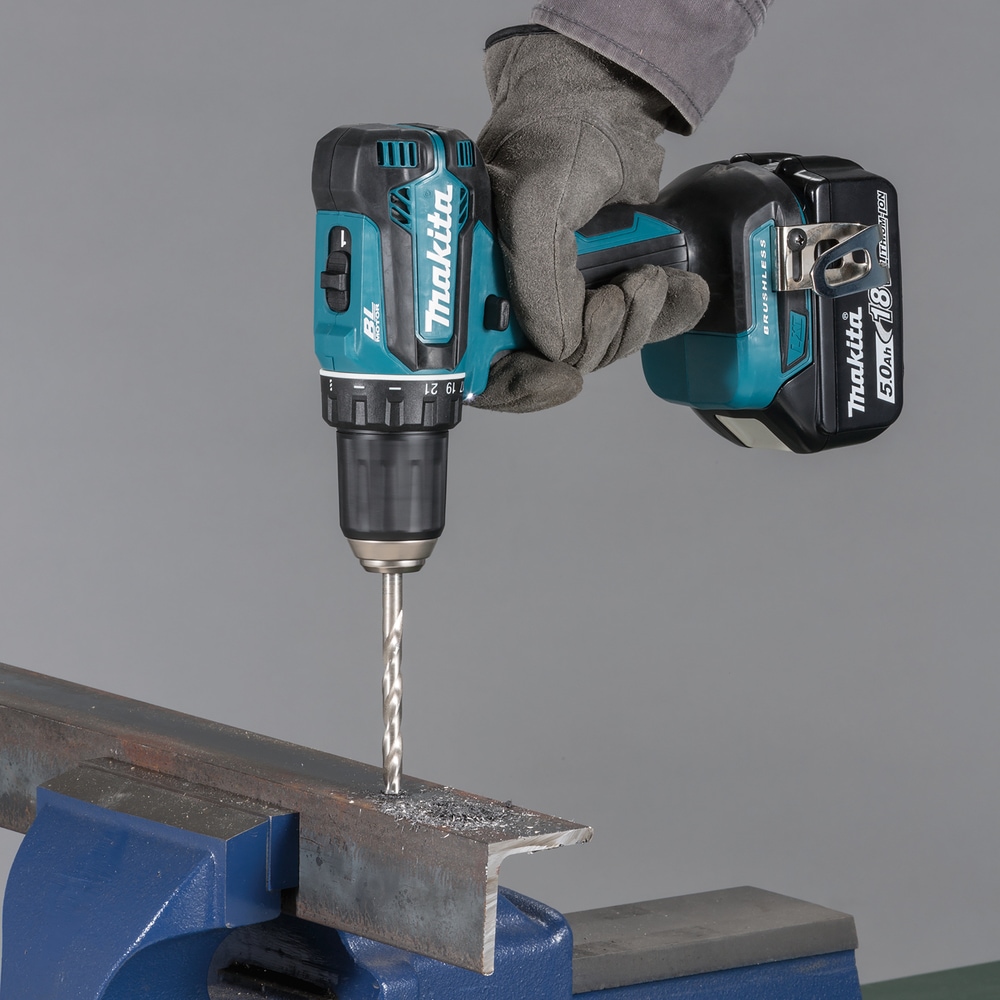 Makita Akku-Bohrschrauber »DDF485RTJ«, inkl. 2 Akkus 18V/3Ah, Ladegerät und Koffer