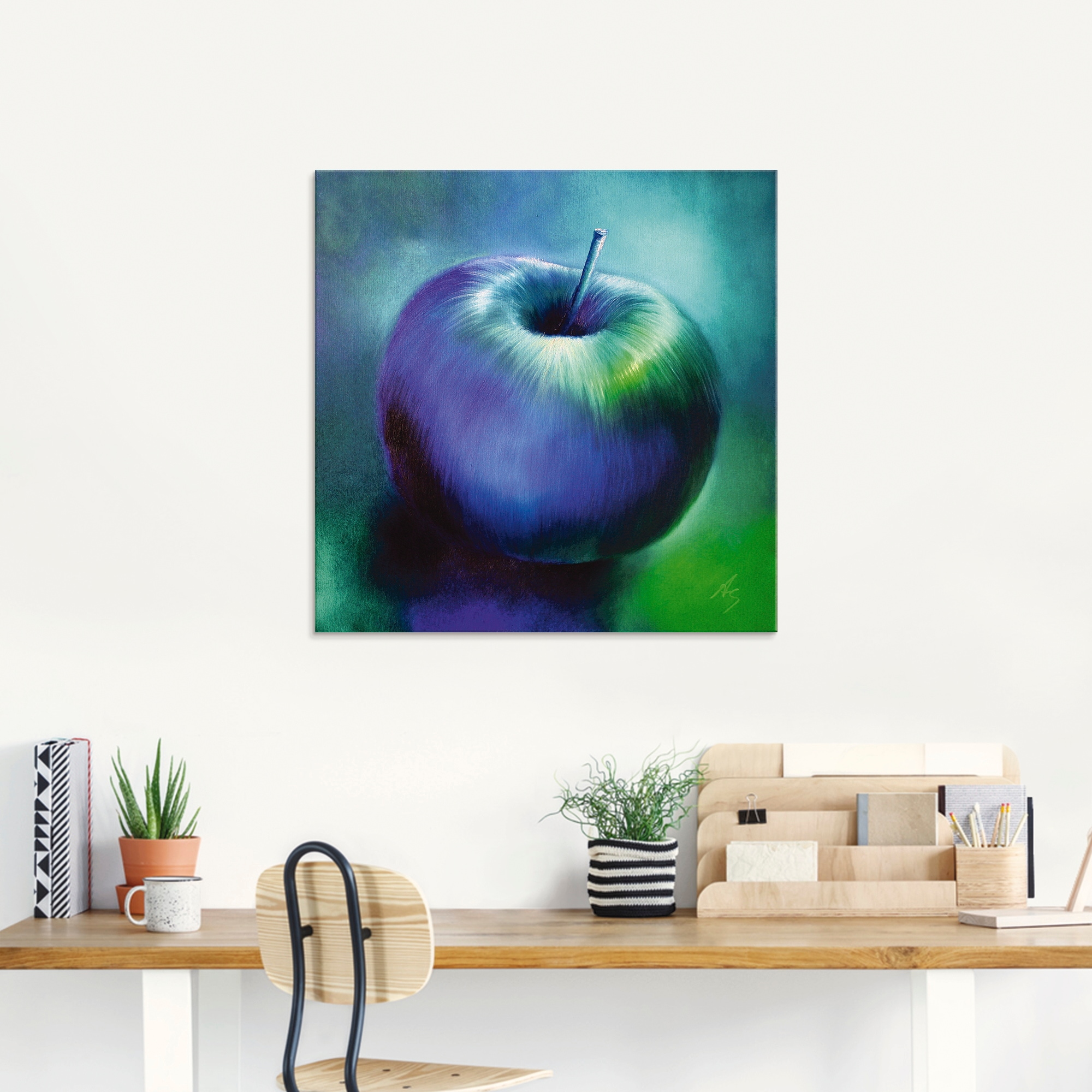 Artland Glasbild »Der blaue Apfel«, Arrangements, (1 St.), in verschiedenen Größen