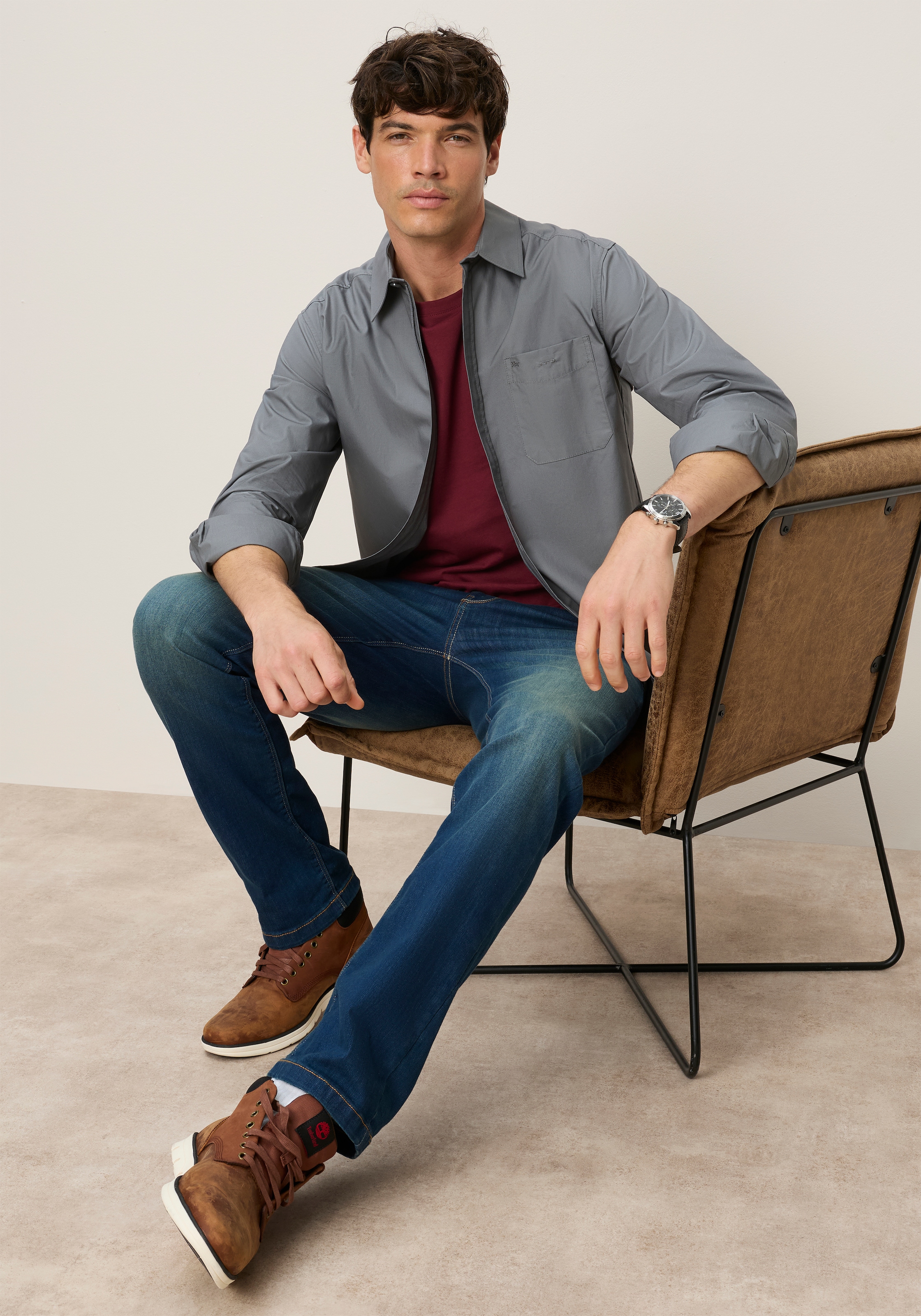 Man's World Businesshemd Regular Fit, aus Baumwolle in Webqualität