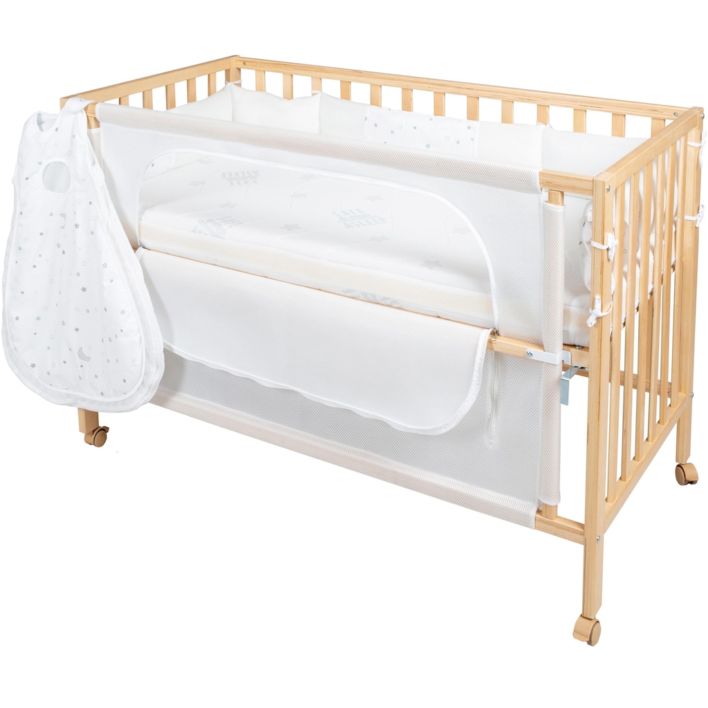 roba® Babybett »Room Bed, safe asleep®, Sternenzauber natur«, (4 tlg.)