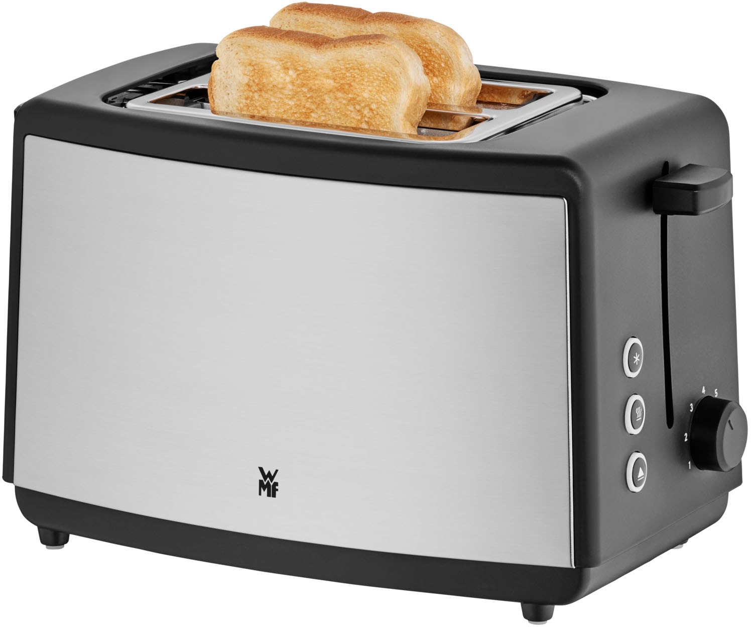 WMF Toaster »Bueno Edition, 2-Scheiben-Toaster mit integriertem Brötchenaufsatz«, 2 kurze Schlitze, für 2 Scheiben, 800 W, 7 Bräunungsstufen, Brotzentrierung, Krümelschublade, Cromargan Gehäuse