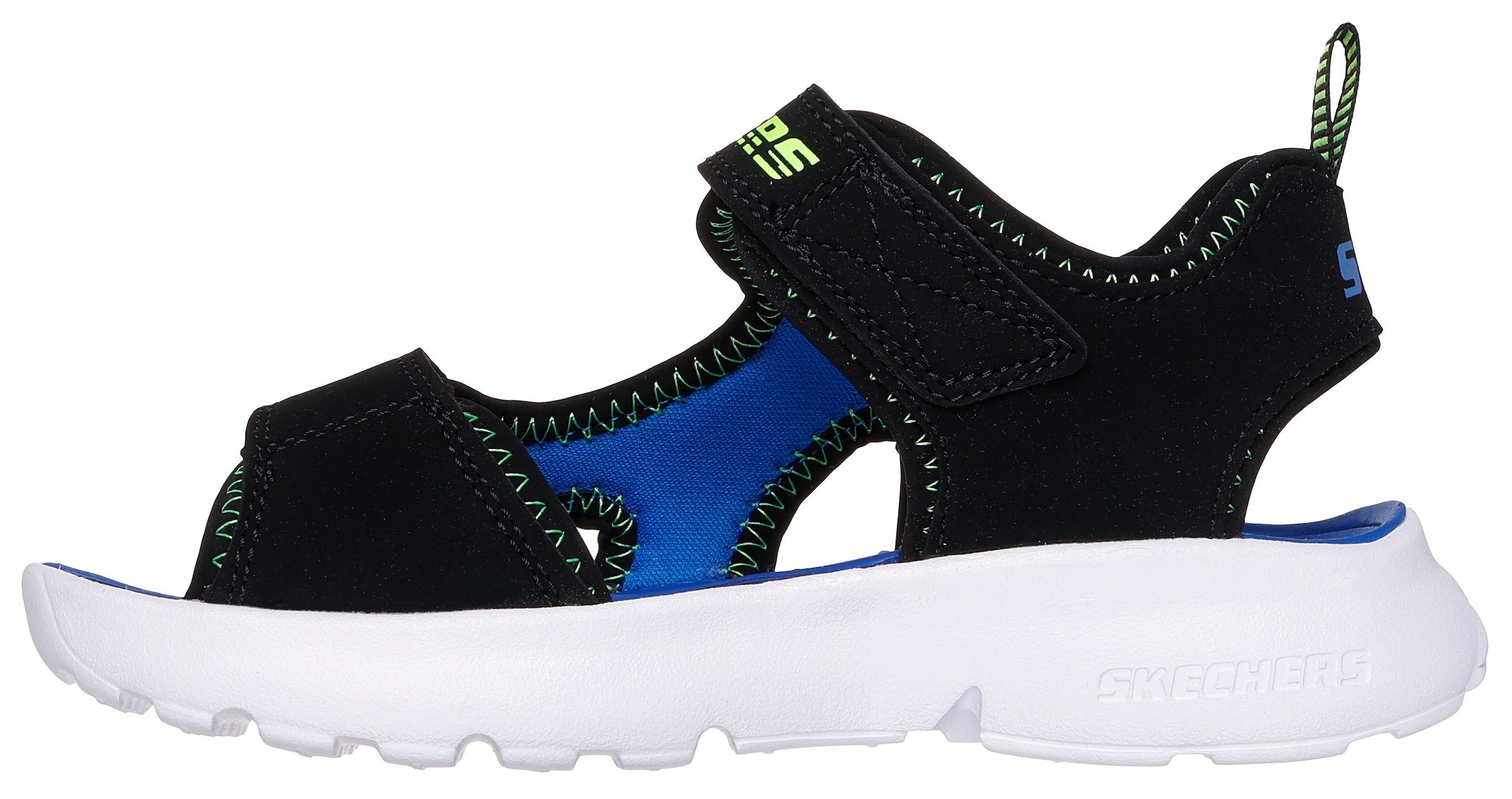 Skechers Sandale »RAZOR SPLASH-AQUA BUDDIES«, Sandale mit Klettverschluss, waschbar, Größenschablone zum Download