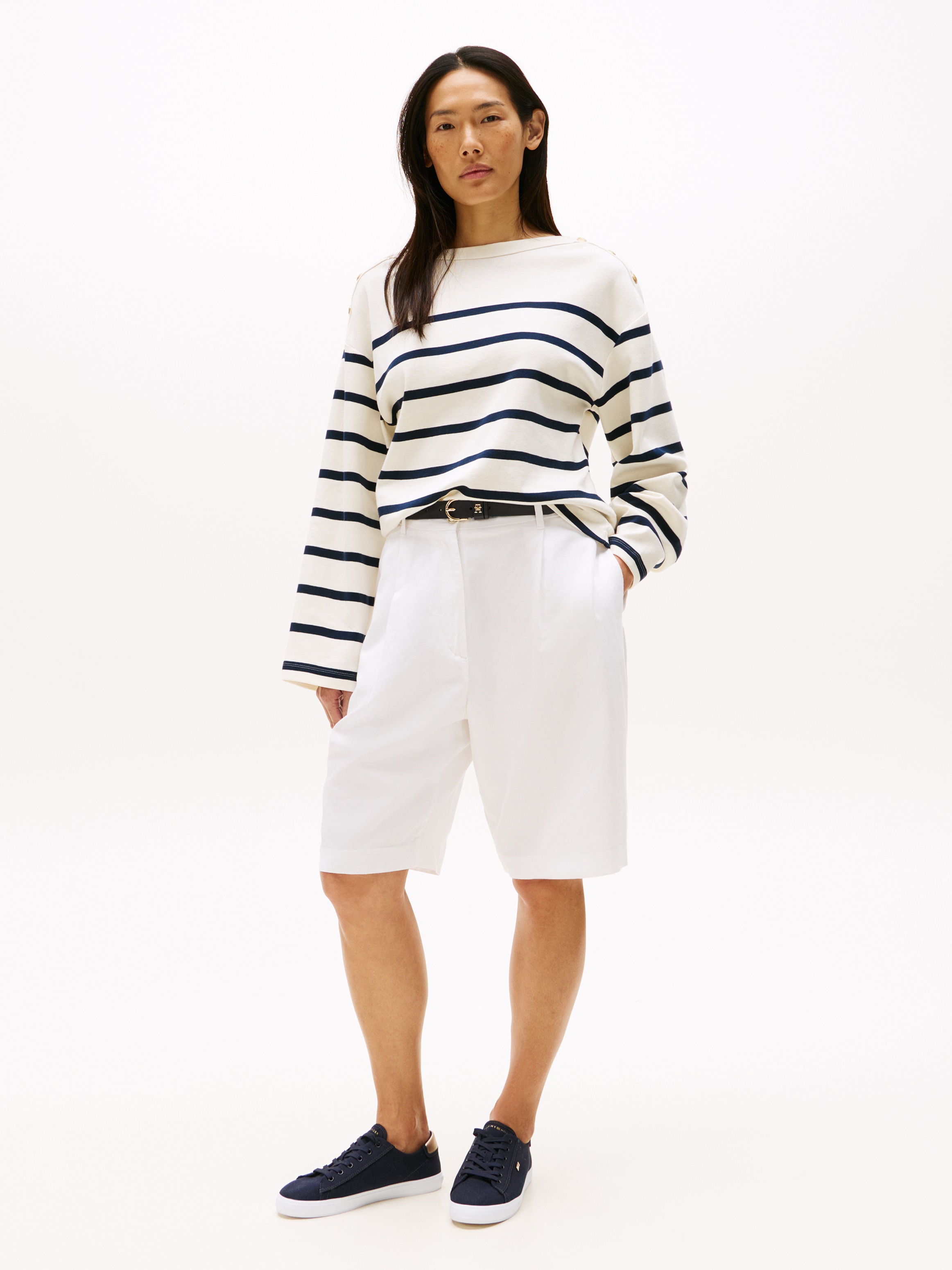 Tommy Hilfiger Plateausneaker »VULC CANVAS LACE UP SNEAKER«, Freizeitschuh, Halbschuh, Schnürschuh, in schmaler Form