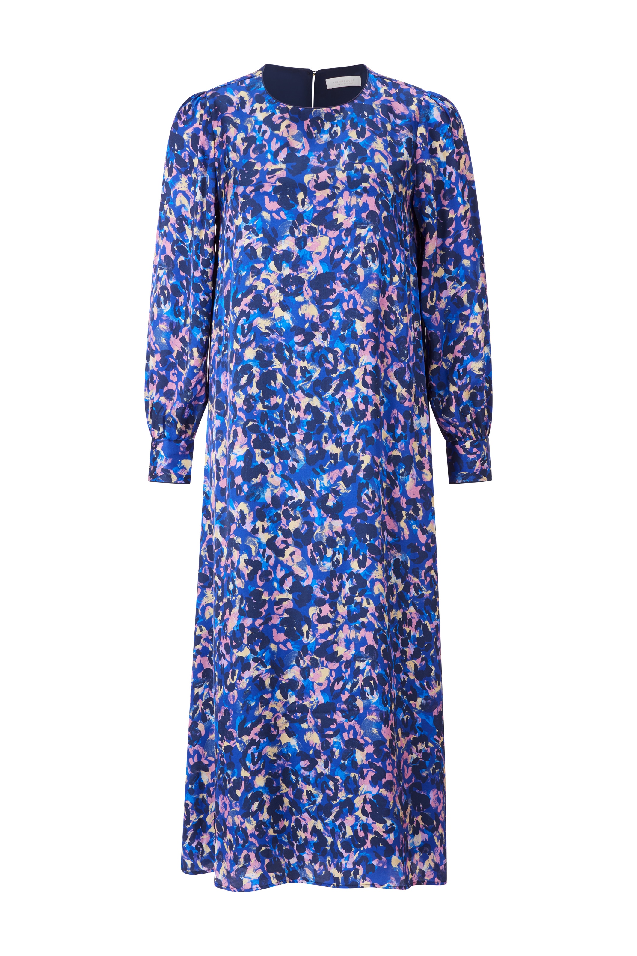 RICHROYAL Midikleid, mit künstlerischem Colour-Leo-Print