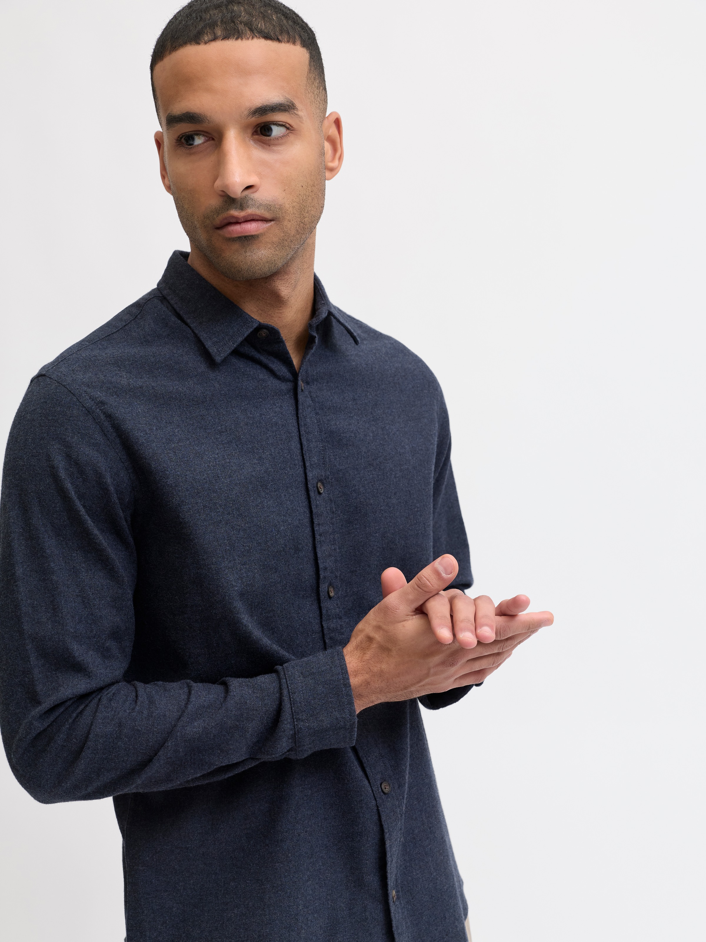 Jack & Jones Langarmhemd »JJECLASSIC MELANGE SHIRT L/S NOOS«