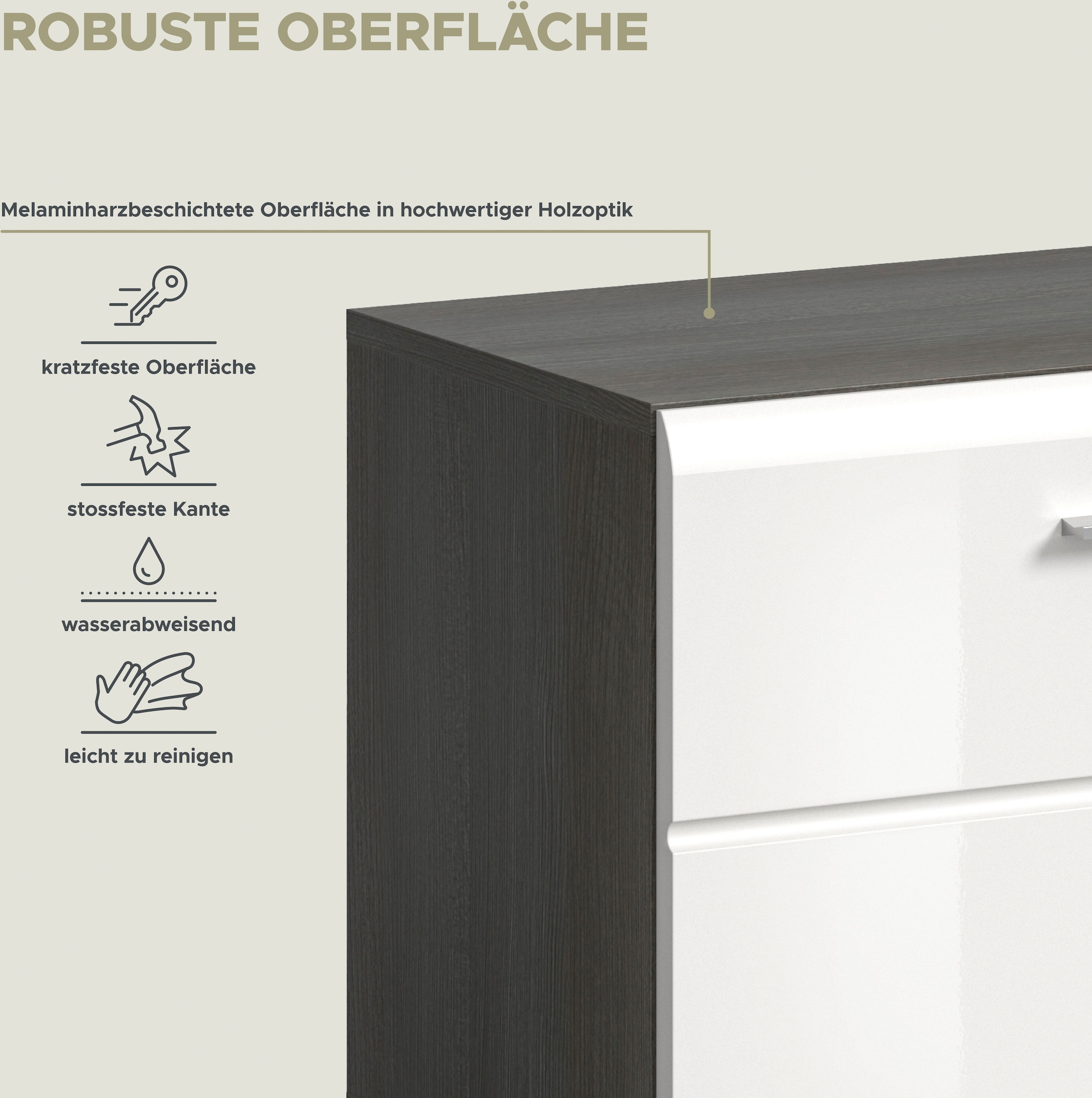 INOSIGN Sitzbank »Rumba, Breite 80cm, Hochglanz Front, 2 Türen, 2 Einlegeböden, 4 Fächer«, Schuhbank, Schuhschrank, Flurbank, Flurmöbel