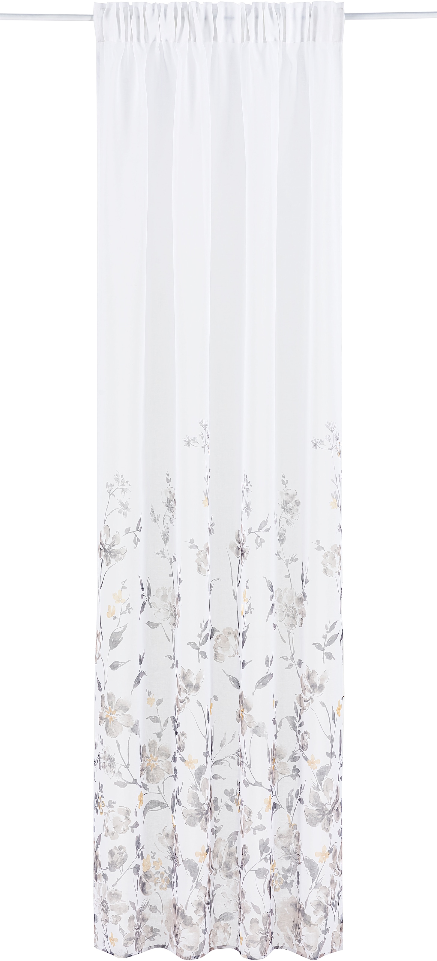 Leonique Gardine »Kaya«, (1 St.), transparent, mit Blumendesign, verschiedene  Größen