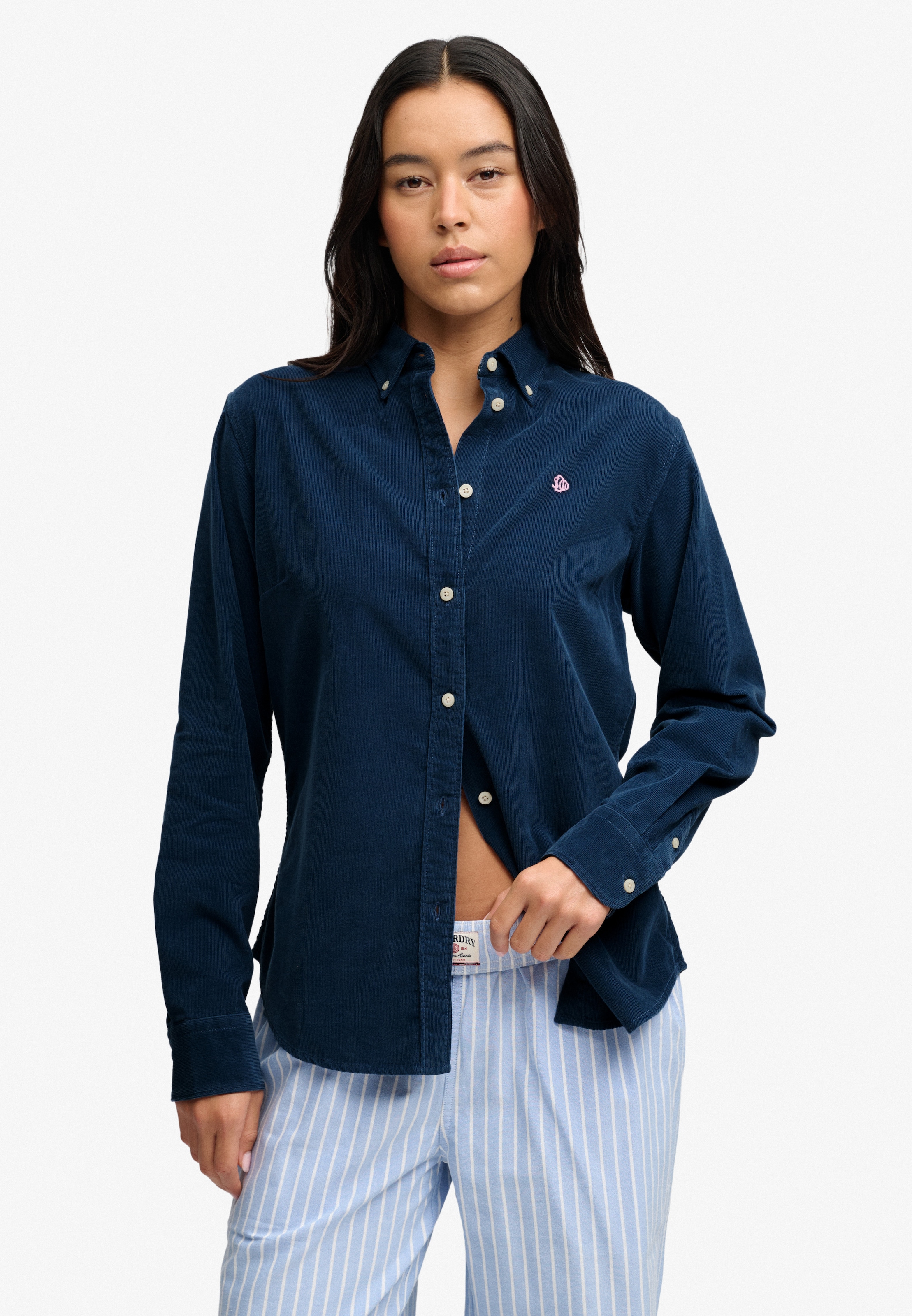 Superdry Hemdbluse »NEEDLE CORD BD L/S SHIRT« Baumwolle, slim fit, aus feinem Cord