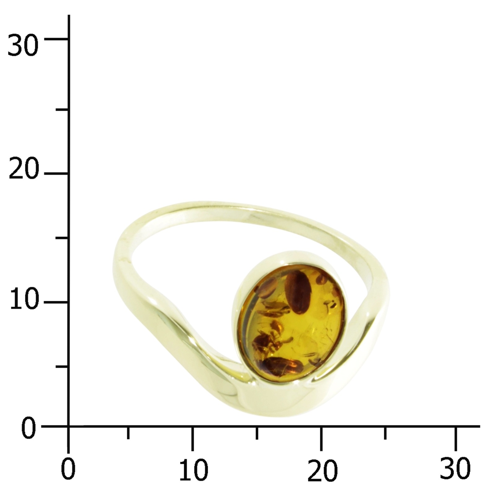 OSTSEE-SCHMUCK Fingerring »- Urda - Gold 333/000 - Bernstein«