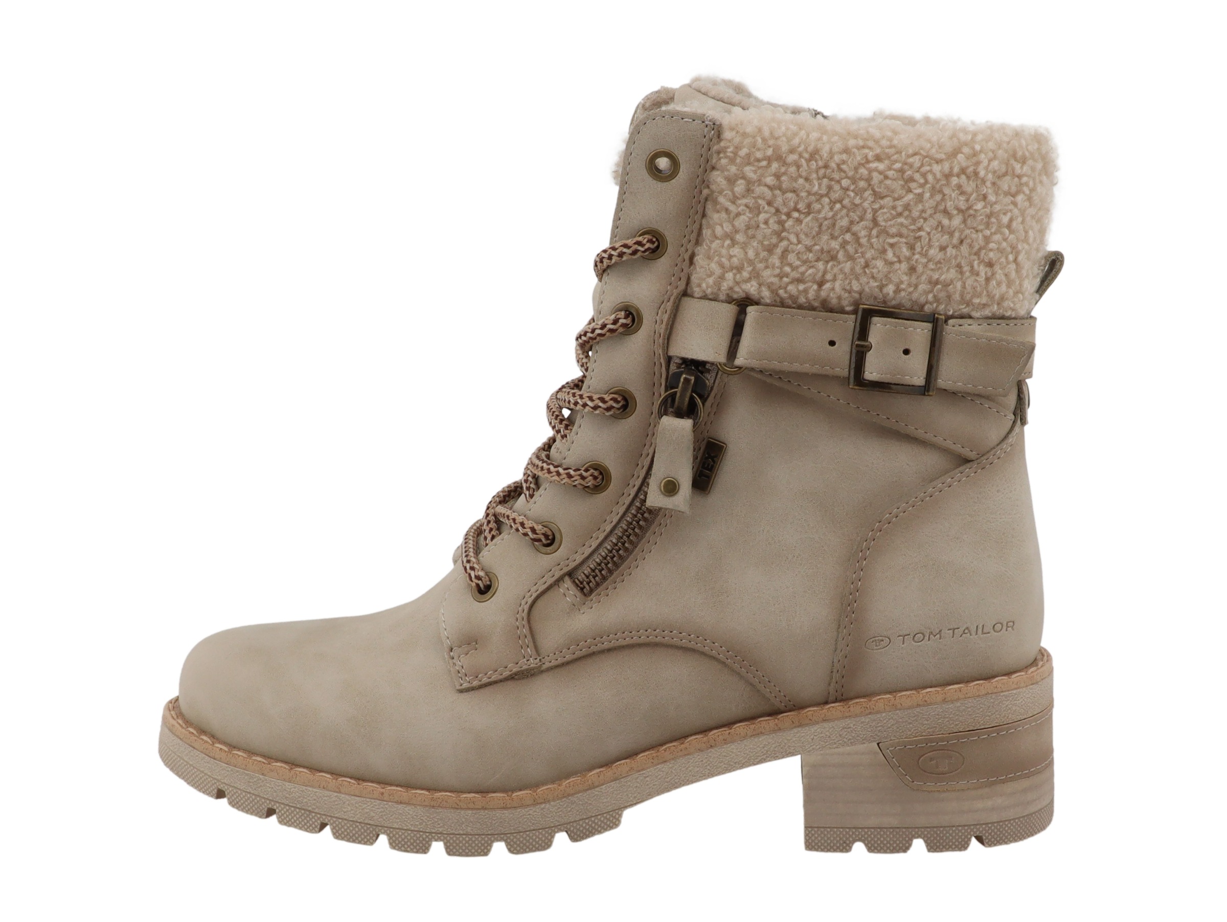 TOM TAILOR Winterstiefelette  Stiefelette, Winterboots mit Blockabsatz