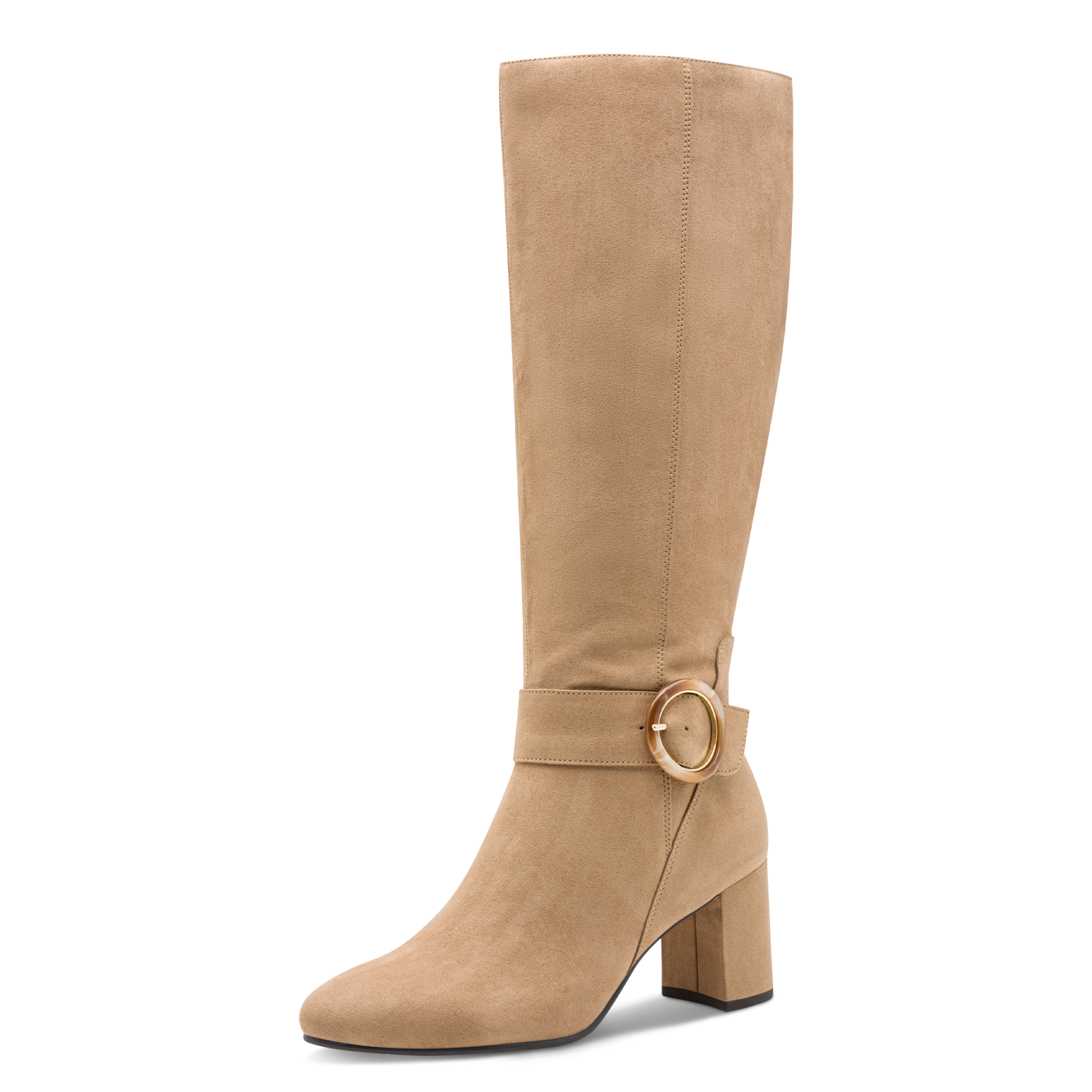 MARCO TOZZI Stiefel  , Blockabsatz, Businessstiefel, Langschaftstiefel mit Zierschnalle