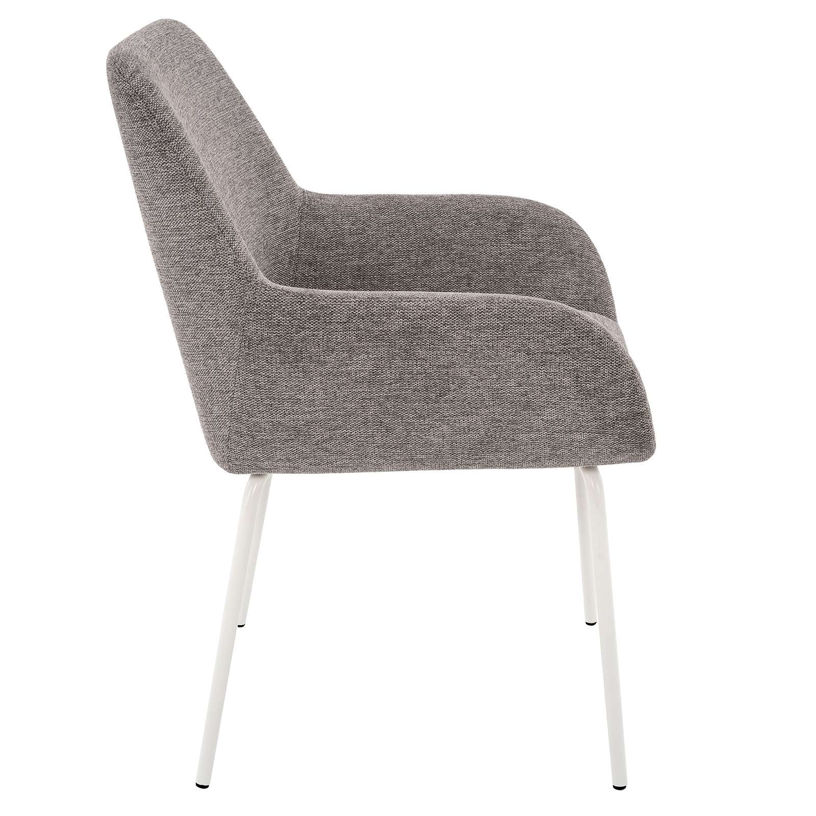 OTTO home Esszimmerstuhl »Gabbie« (Set) 2 Stk.mit weißen Metallbeinen, Webstoff Bezug, Sitzhöhe 47,5 cm