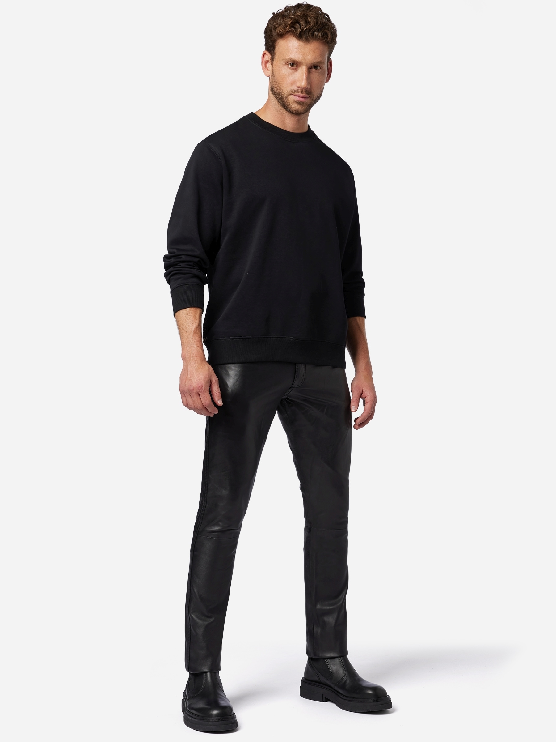RICANO 5-Pocket-Hose »Lederhose Slim Fit«  Handgefertigt aus echtem Leder
