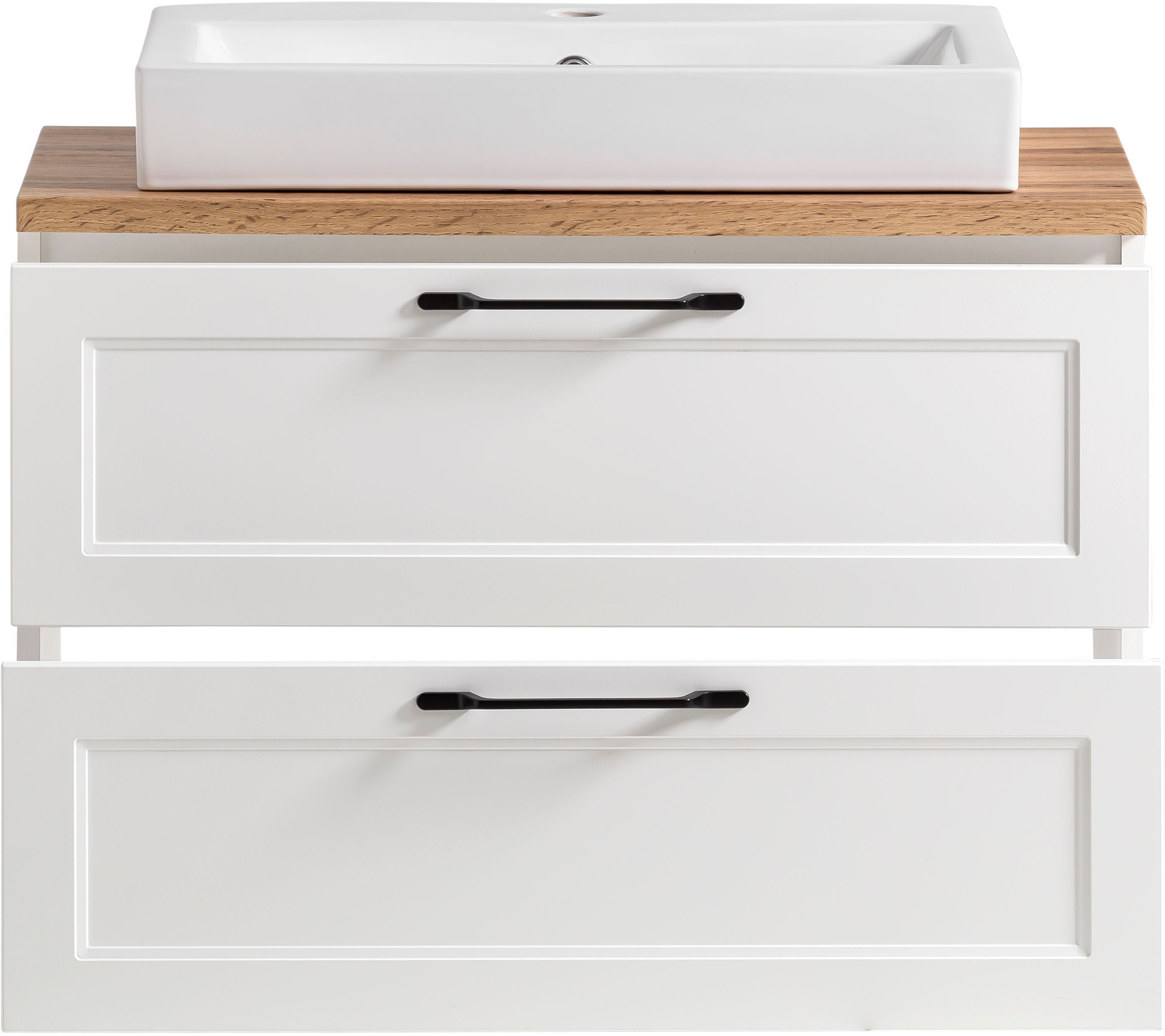 welltime Badmöbel-Set »Lana«, (Komplett-Set, 2 St.), Badezimmer-Set, 2-teilig, inkl. Waschbecken, 80 cm breit