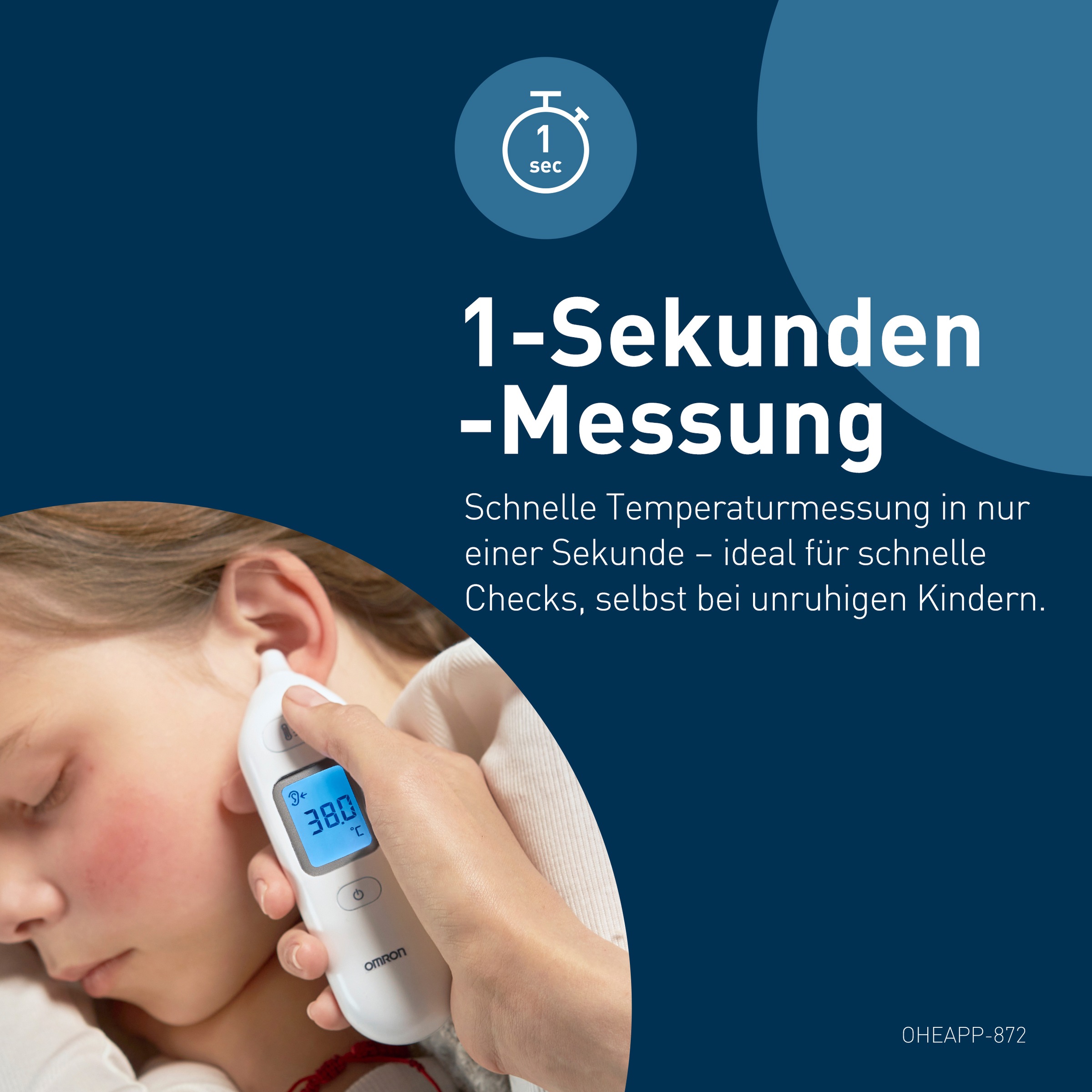Omron Ohr-Fieberthermometer »Gentle Temp 533« Schnelle, präzise 1-Sekunden-Messung, keine Einweg-Schutzhüllen nötig