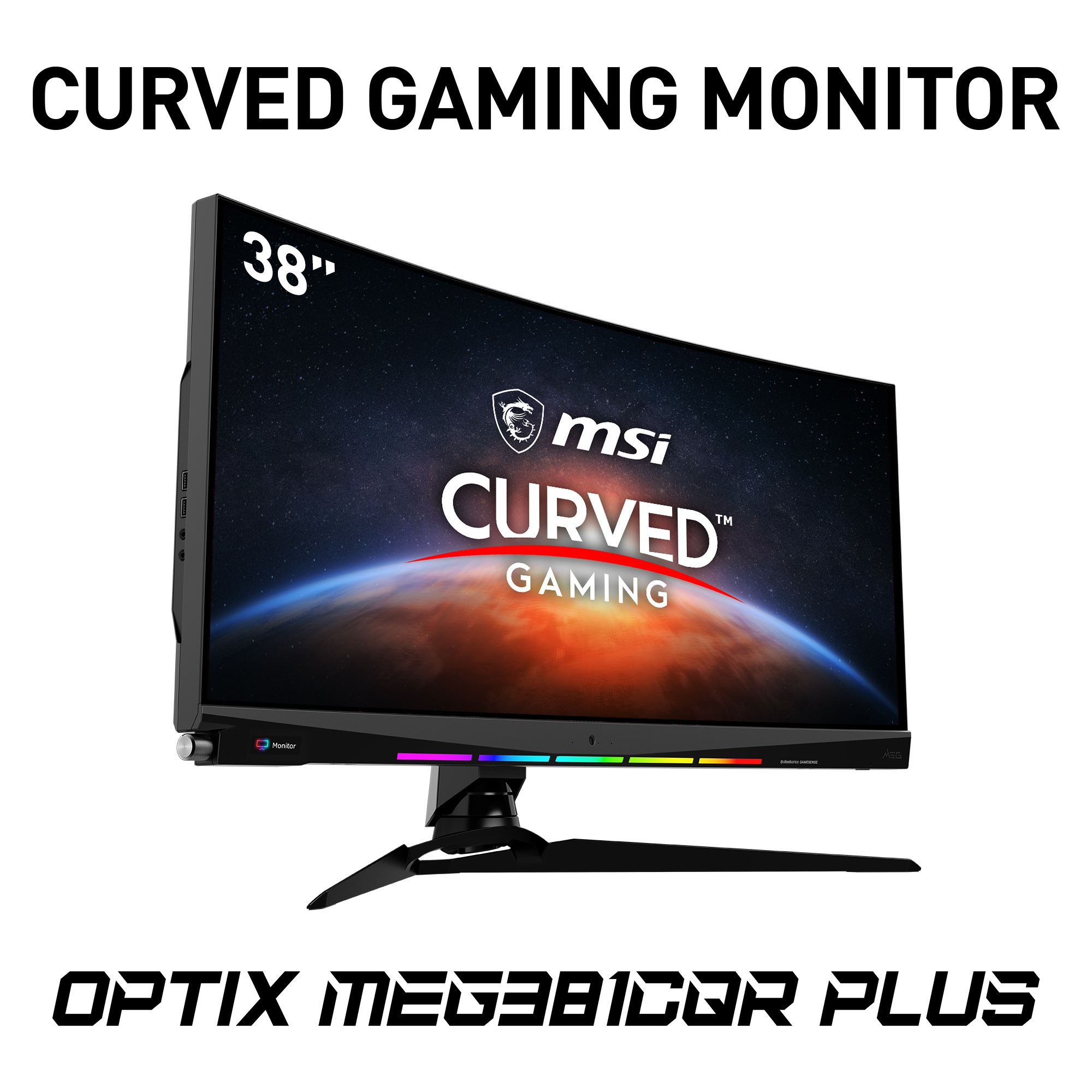 MSI Curved-Gaming-LED-Monitor »Optix MEG381CQRDE Plus«, 95,25 cm/37,5 Zoll, 3840 x 1600 px, UWQHD+, 1 ms Reaktionszeit, 175 Hz, G-Sync Ultimate, Rapid IPS, HDR600, 21:9 Ultrawide