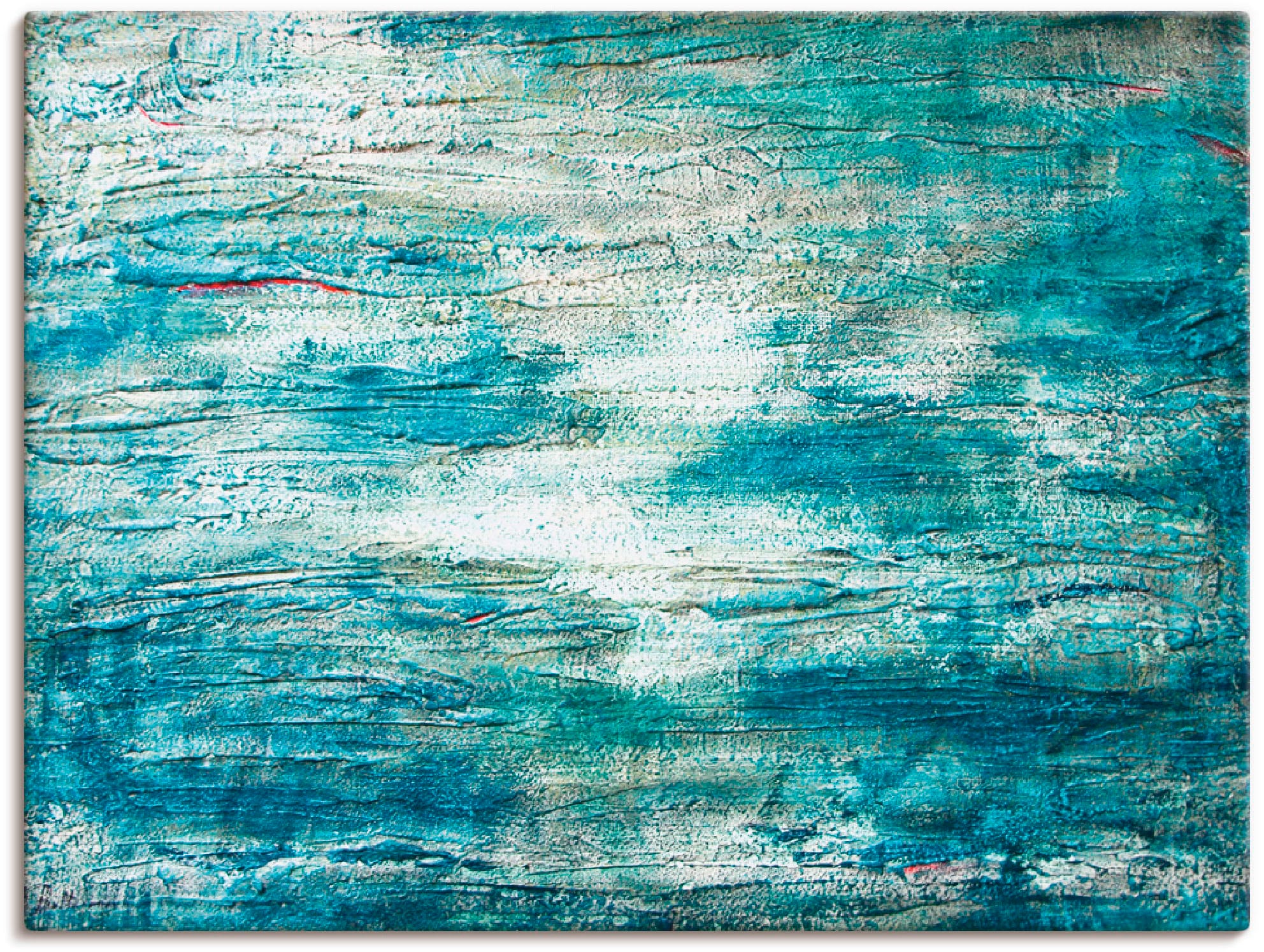 Artland Leinwandbild »abstrakte Malerei Aquarell« Gegenstandslos 1 Stk. tlg. auf Holzrahmen gespannt