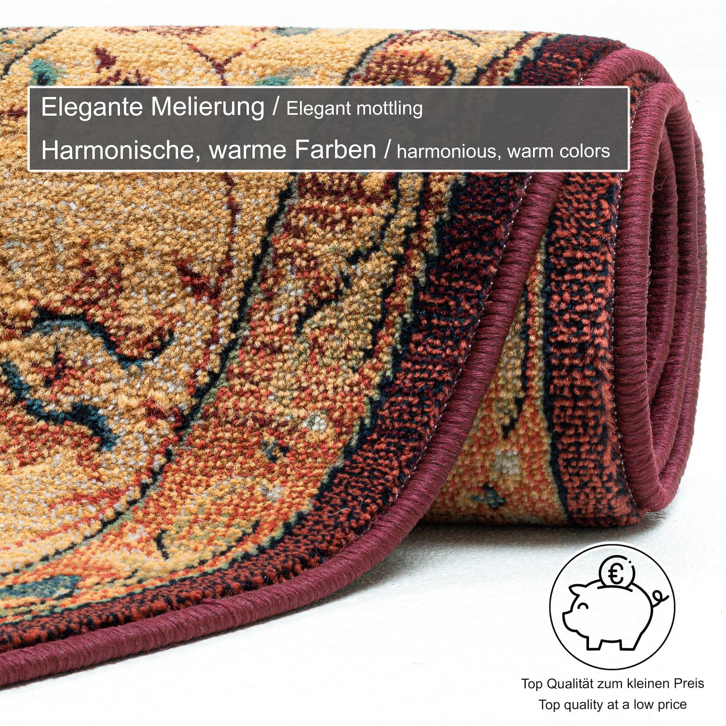 THEKO Teppich »Gabiro 208« rund 10 mm Höhe Orient-Optik, ideal im Wohnzimmer & Schlafzimmer