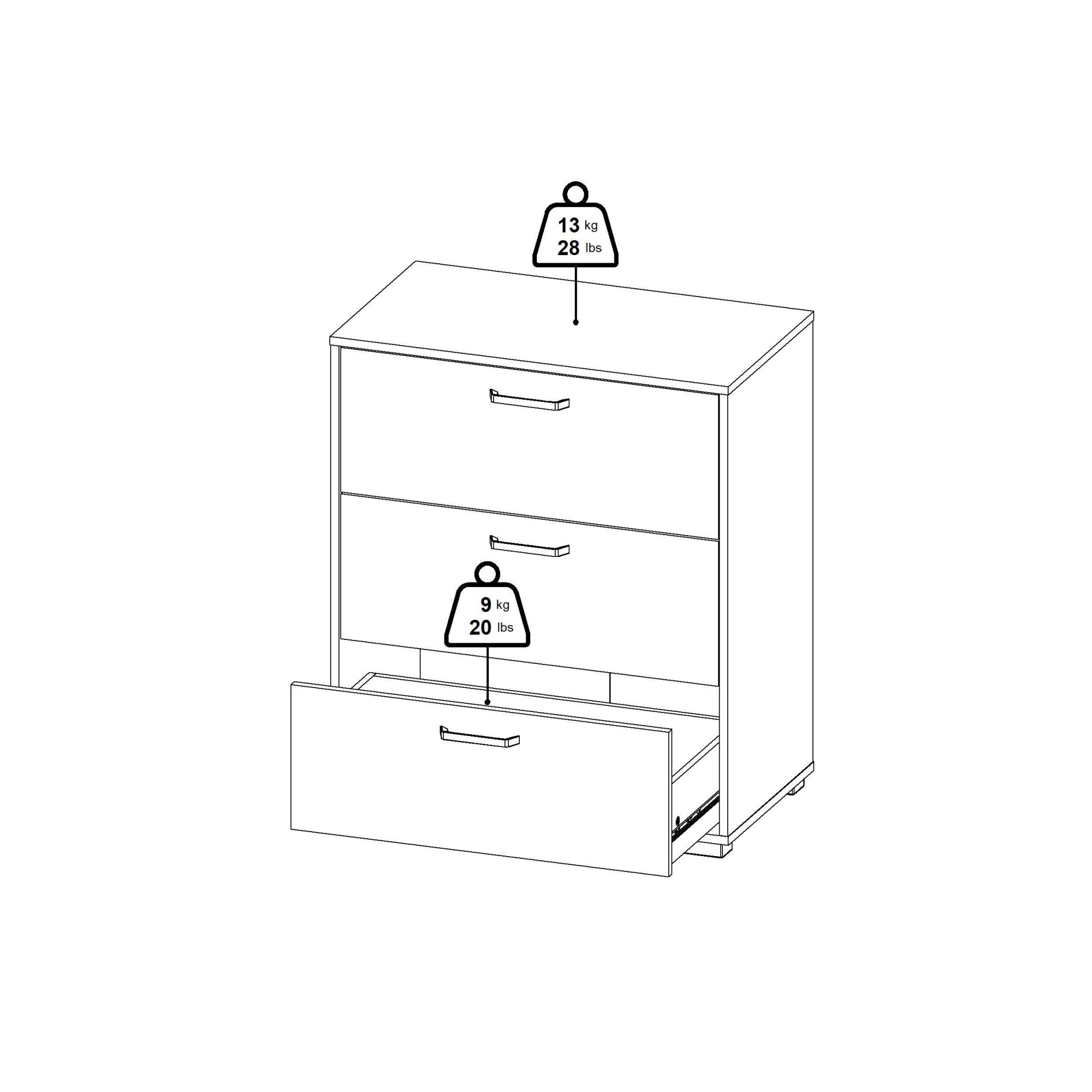 Home affaire Schubkastenkommode »Sofia« minimalistisches, modernes Design, Breite 138,7 cm