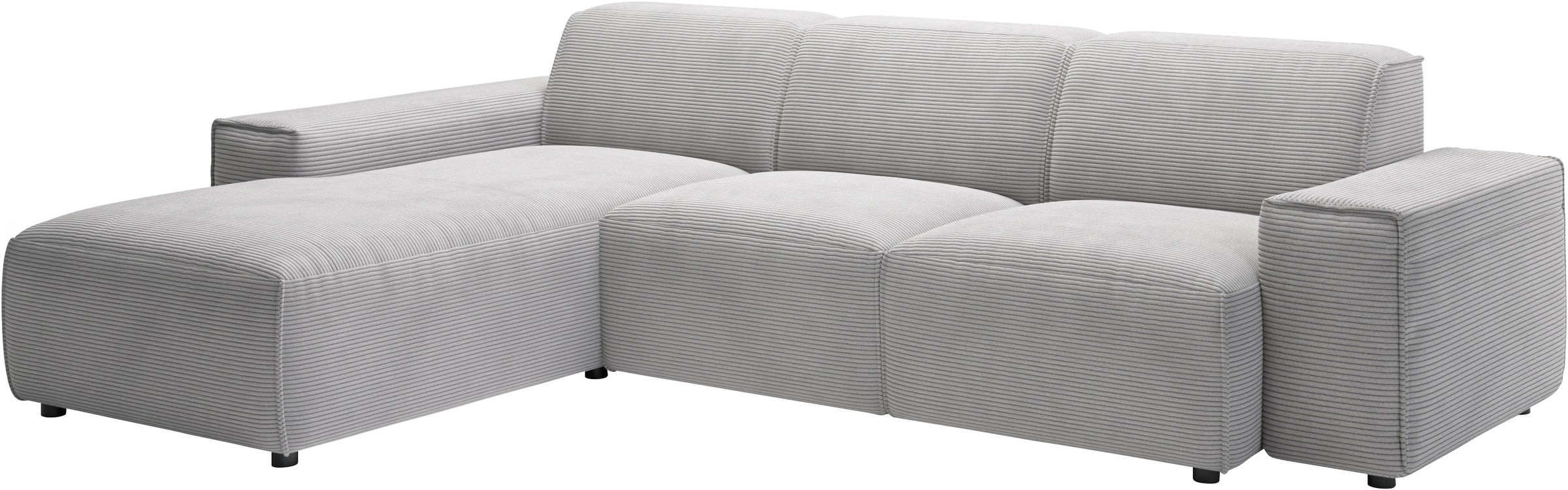 andas Ecksofa »Glimminge L-Form auch in Breitcord, Feincord + Easy care-Bezug,«, Breite 264, Zierkissen