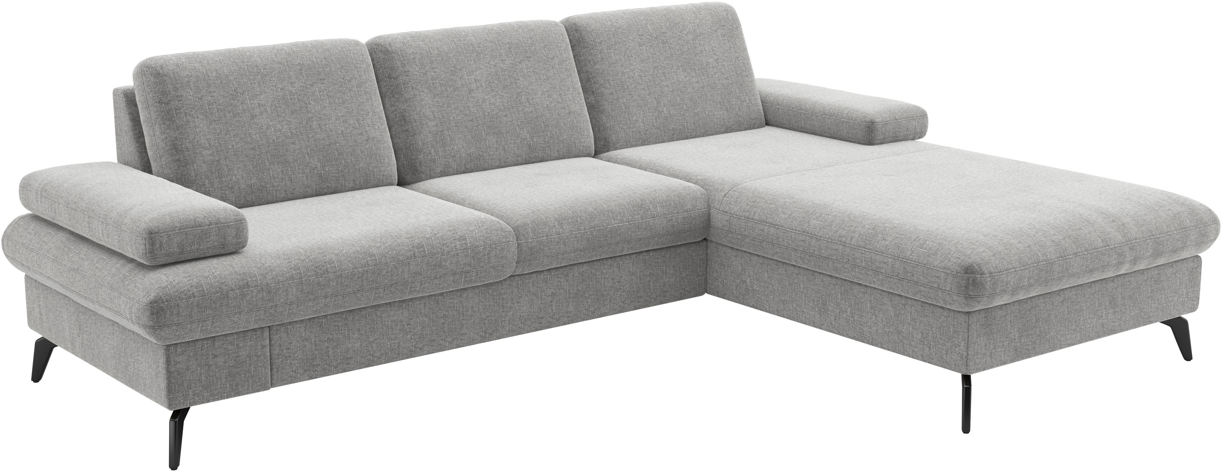 sit&more Ecksofa »Morris Jubi L-Form«, inkl. Armteilfunktion und 1 Zierkissen, wahlweise mit Bettfunktion