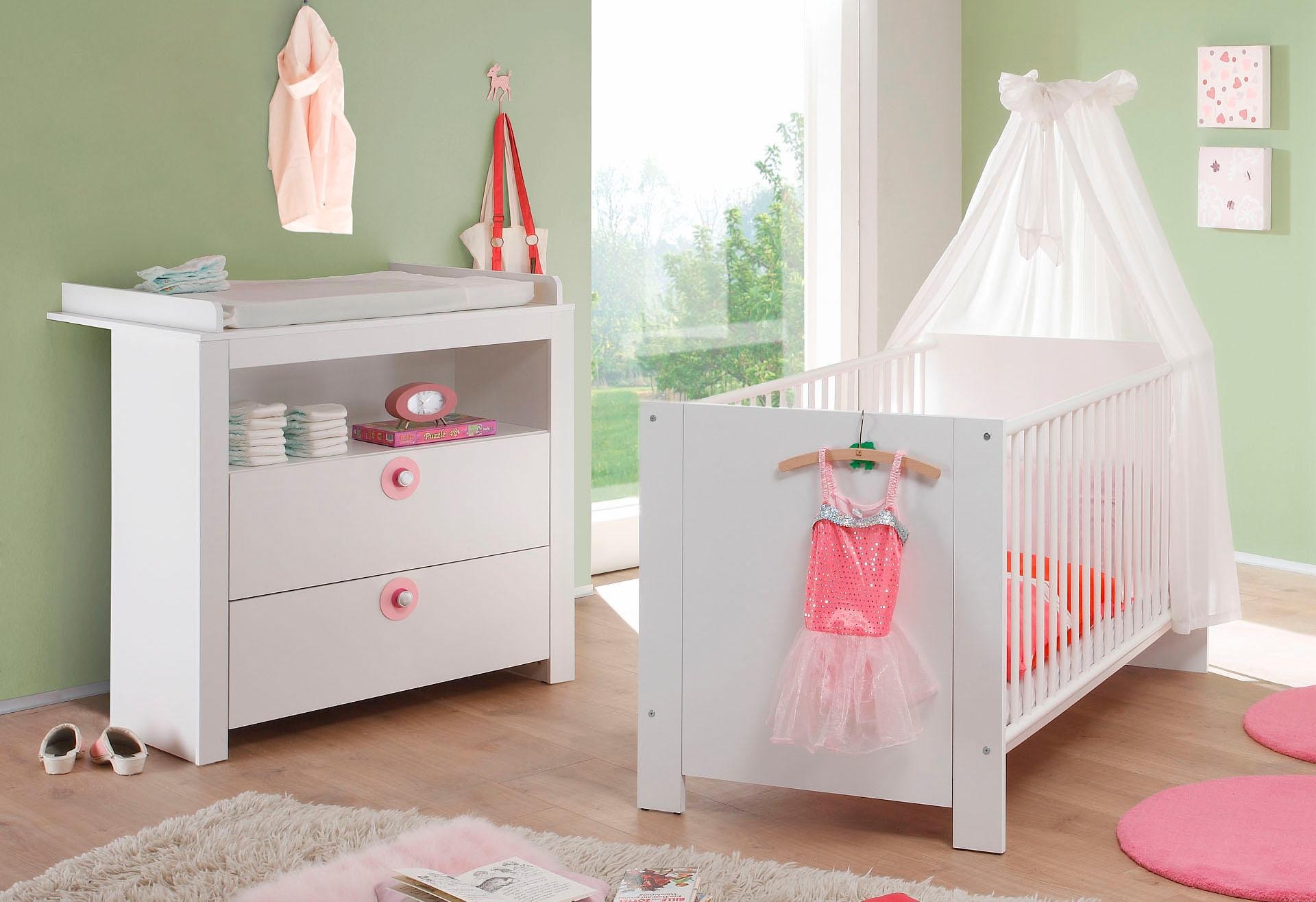 trendteam Babymöbel-Set »Olivia, Deal für begrenzte Zeit!«, (Spar-Set, 2 St., Bett, Wickelkommode), Bett + Wickelkommode