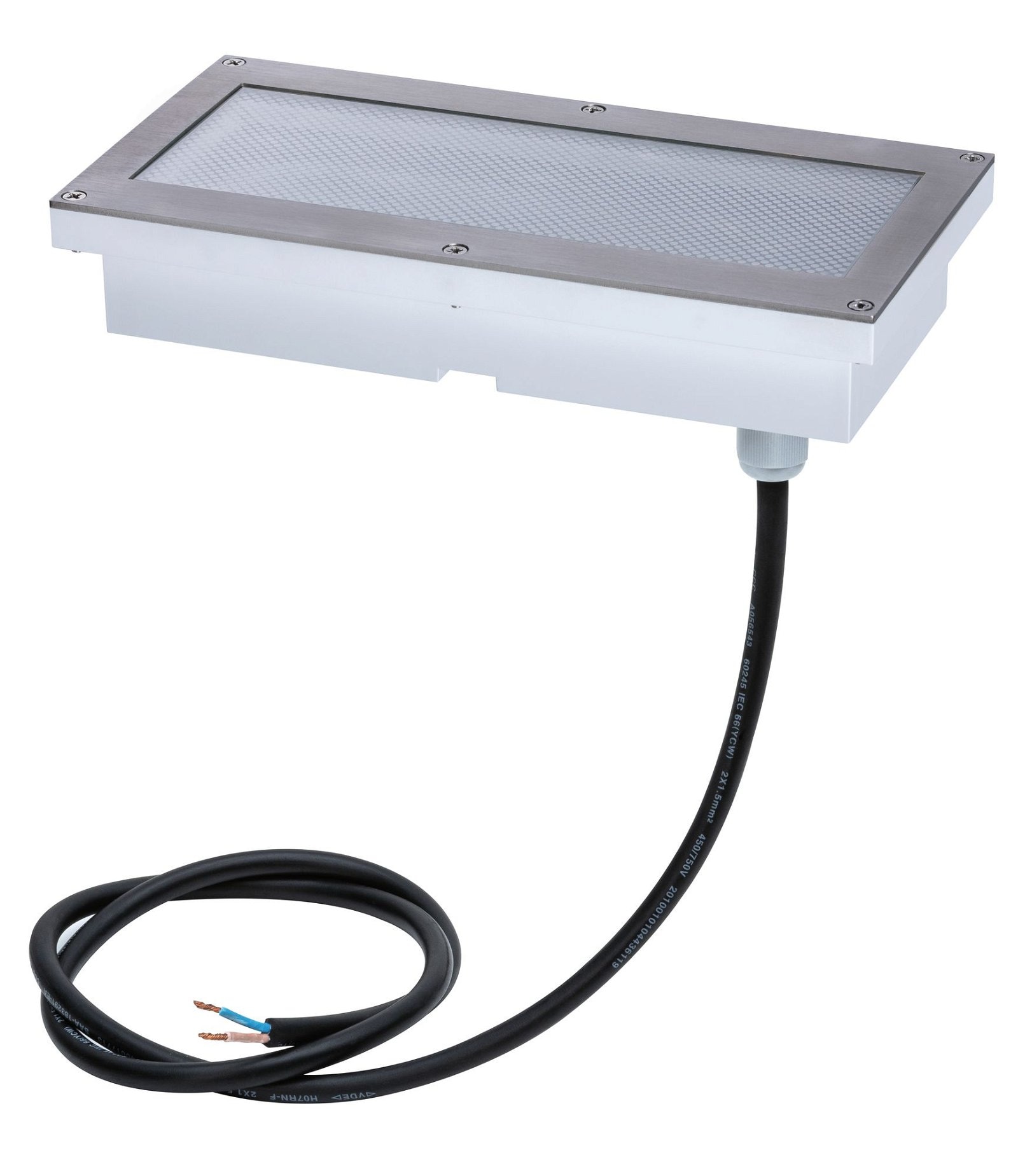 Paulmann LED Einbauleuchte »Brick IP67 200x100mm 3000K 1,6W 50lm 230V Alu, Grau Metall, Edelstahl«, 1 flammig, Bodeneinbauleuchte, Bewegungsmelder
