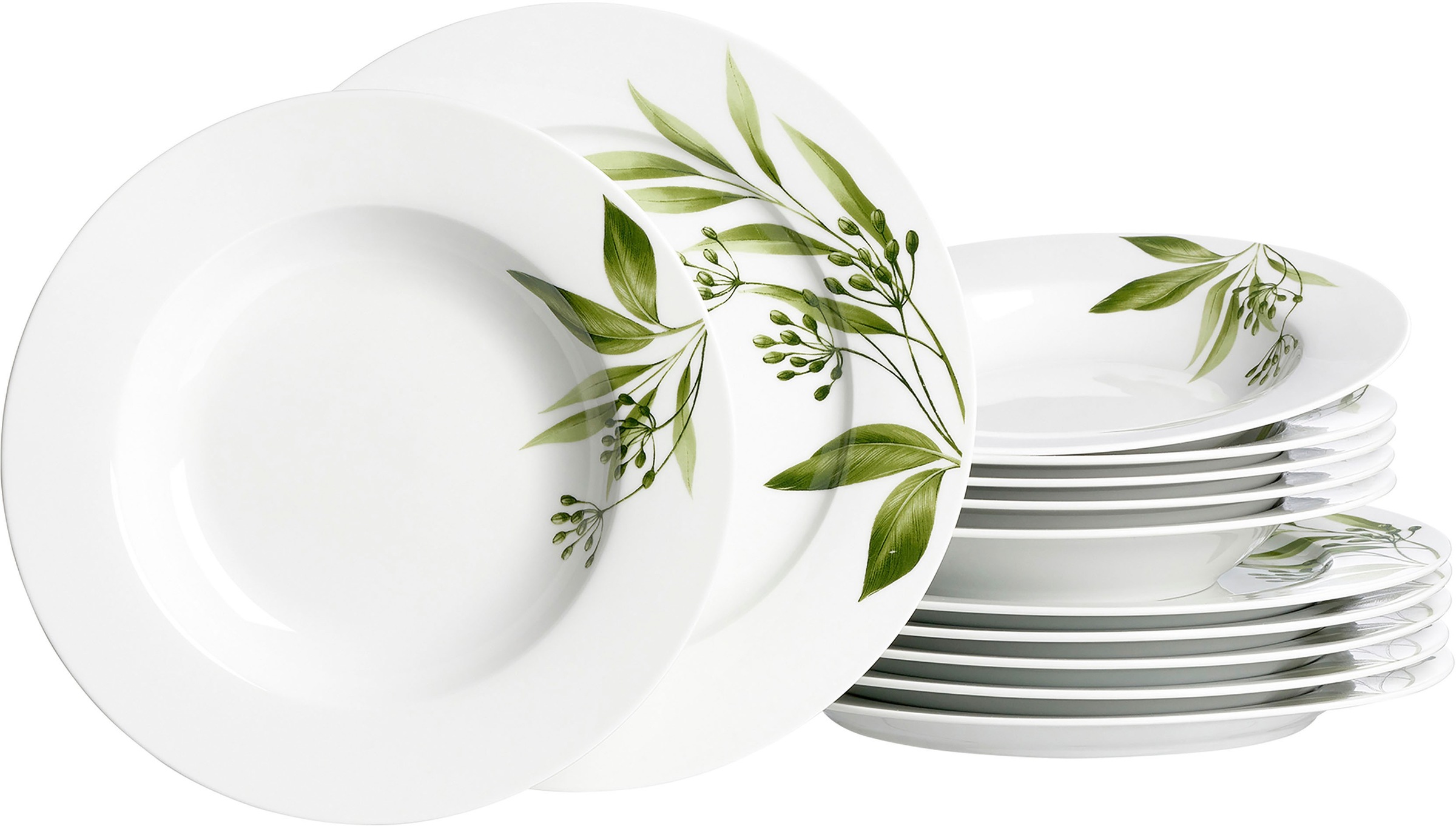 Ritzenhoff & Breker Tafelservice "Evora" Teller Set, Geschirr-Set mit Botanik-Motiv
