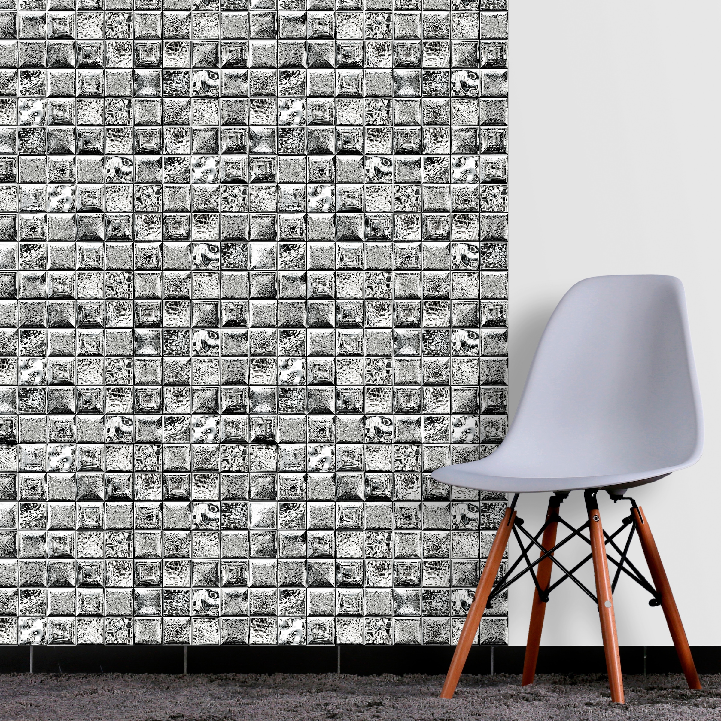 queence Vinyltapete »Tobi«, bedruckt-clean-unifarben-minimalistisch-Abriebeffekte-Steinoptik, 90x250cm, selbstklebend, kinderleichte Anbringung, Sticker