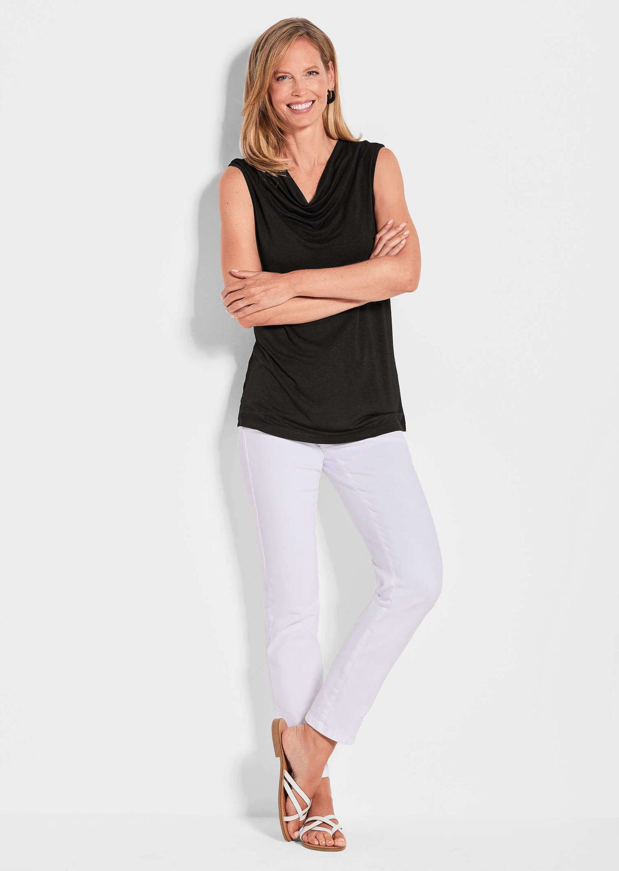 GOLDNER Trägertop »Kurzgröße Ärmelloses Top in Viskose-Jersey«