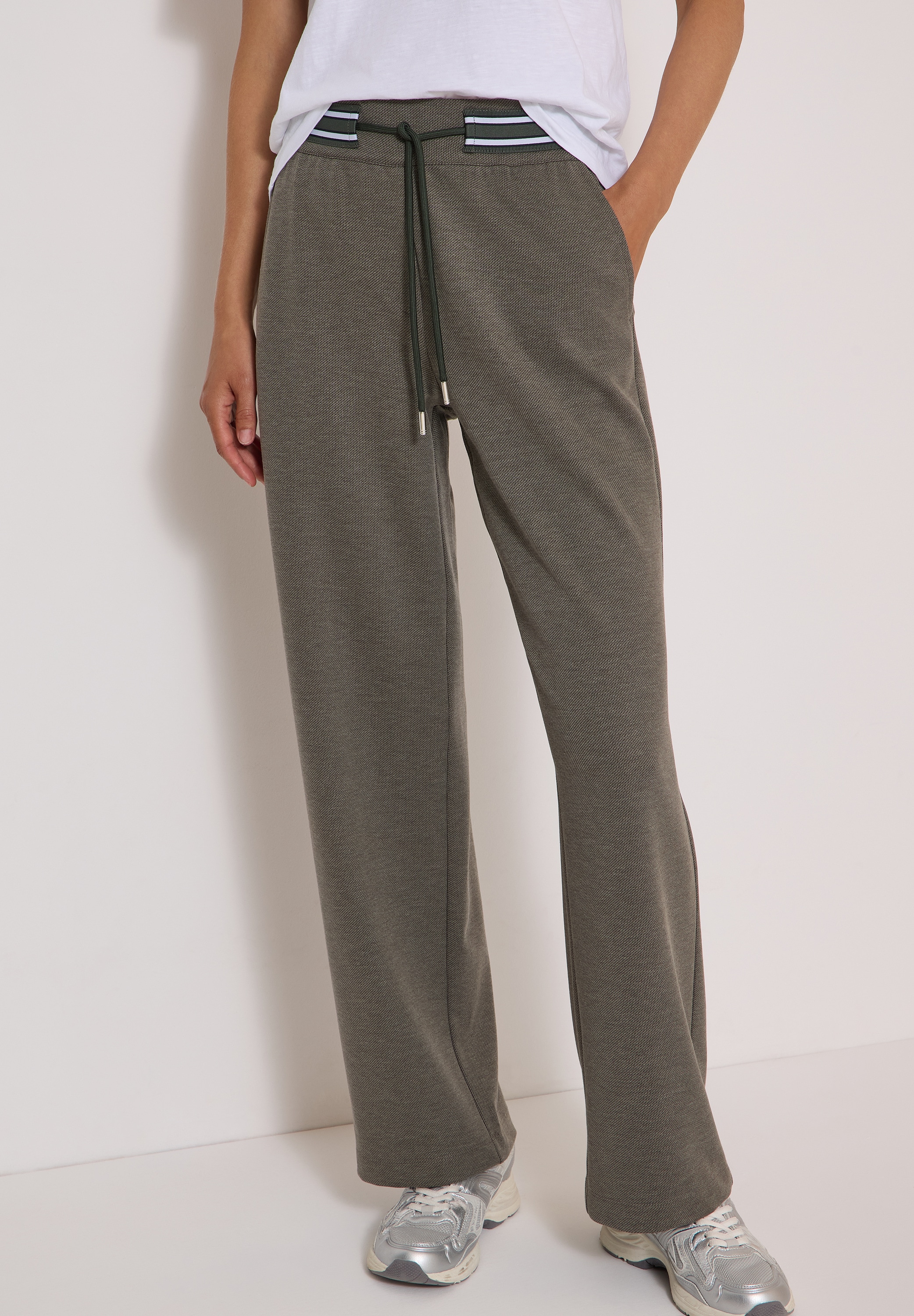Cecil Stoffhose »Style Neele«  Jaquard-Qualität, Elastikbund mit Kontrastdetails