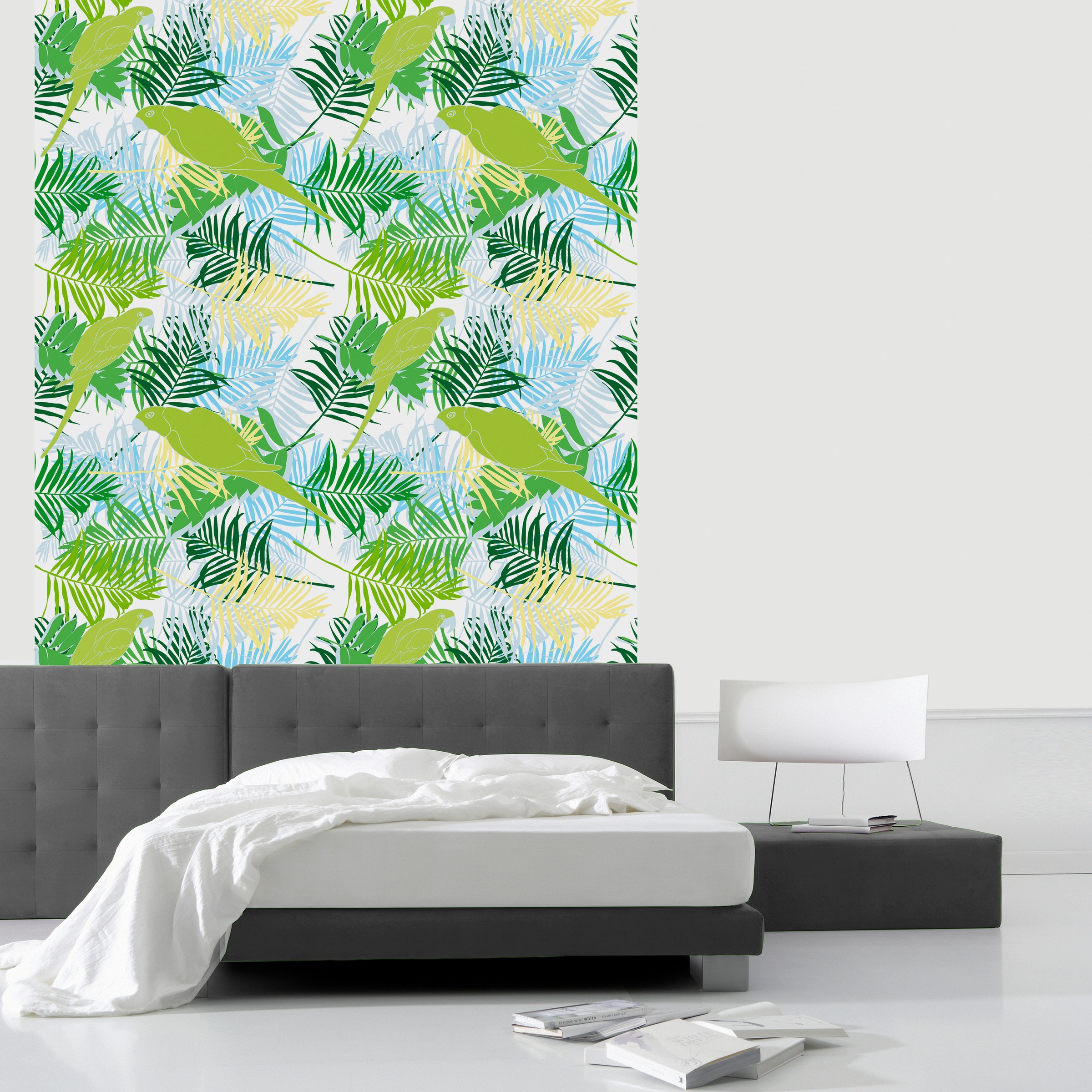 queence Vinyltapete »Edward«, bedruckt-Motiv-botanisch-floral-gemustert-natürlich, 90x250cm, selbstklebend, kinderleichte Anbringung, Sticker