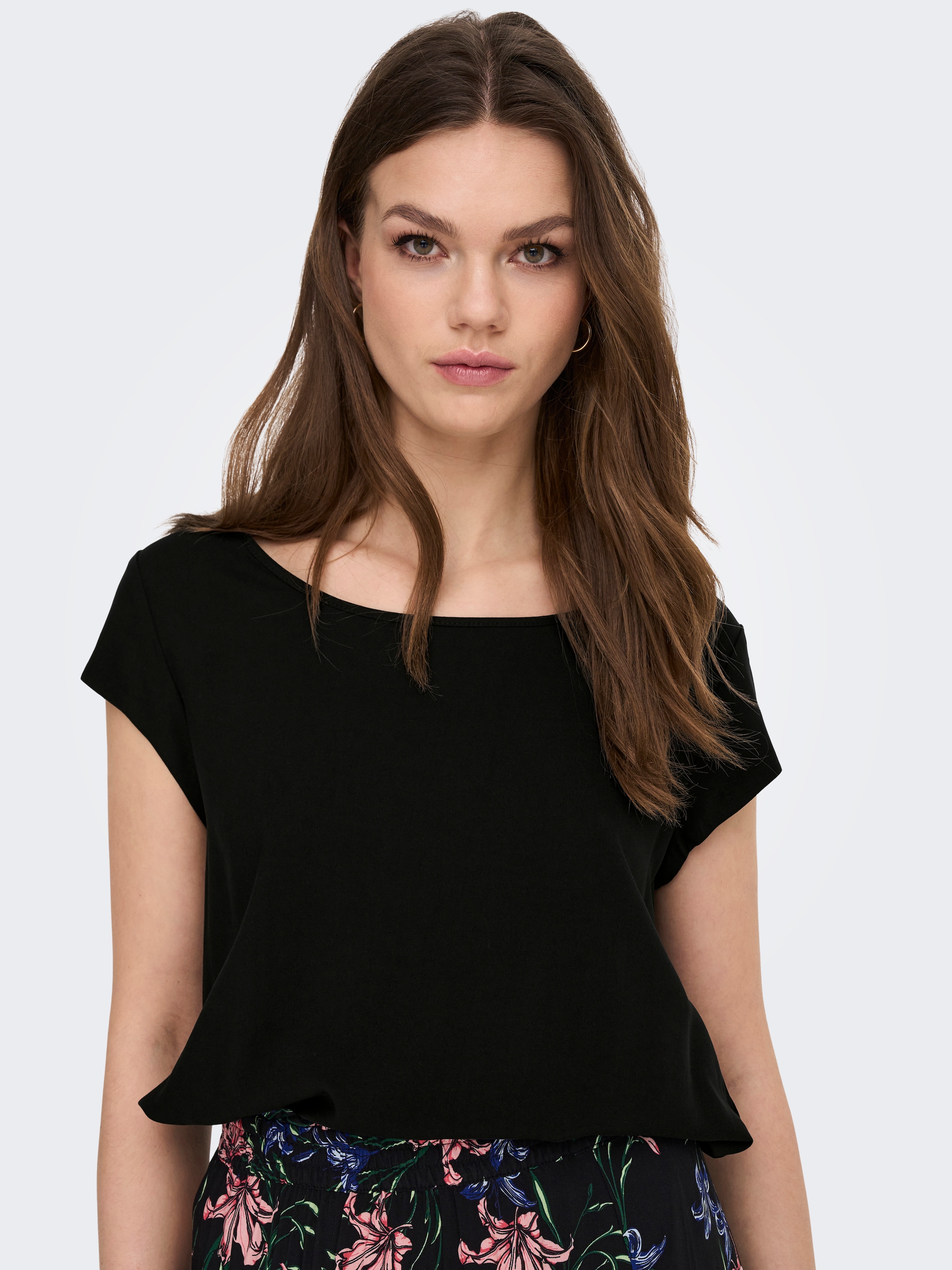 ONLY Blusenshirt »ONLNOVA LIFE VIS S/S TOP SOLID«
