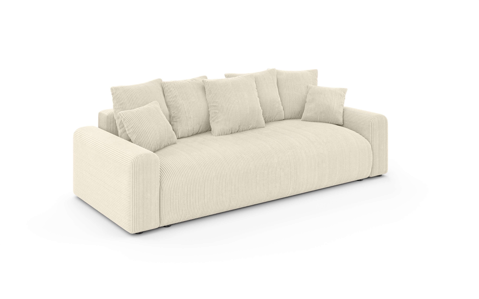 Home affaire Big-Sofa »LAKESIDE klein 3-Sitzer Schlafsofa mit Bettkasten, Breite 238 cm« Liegefläche 149x195 cm, hoher Sitzkomfort, Maße B/T/H: 238/98/85cm