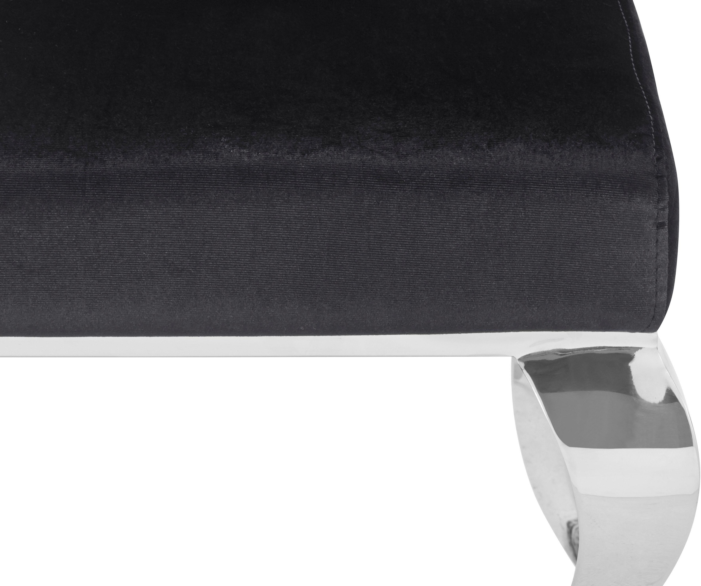Leonique Stuhl »Christy«, Microfaser, Mit gebogenen Chromfüßen, außergewöhnliches Design, modern, stilvoll