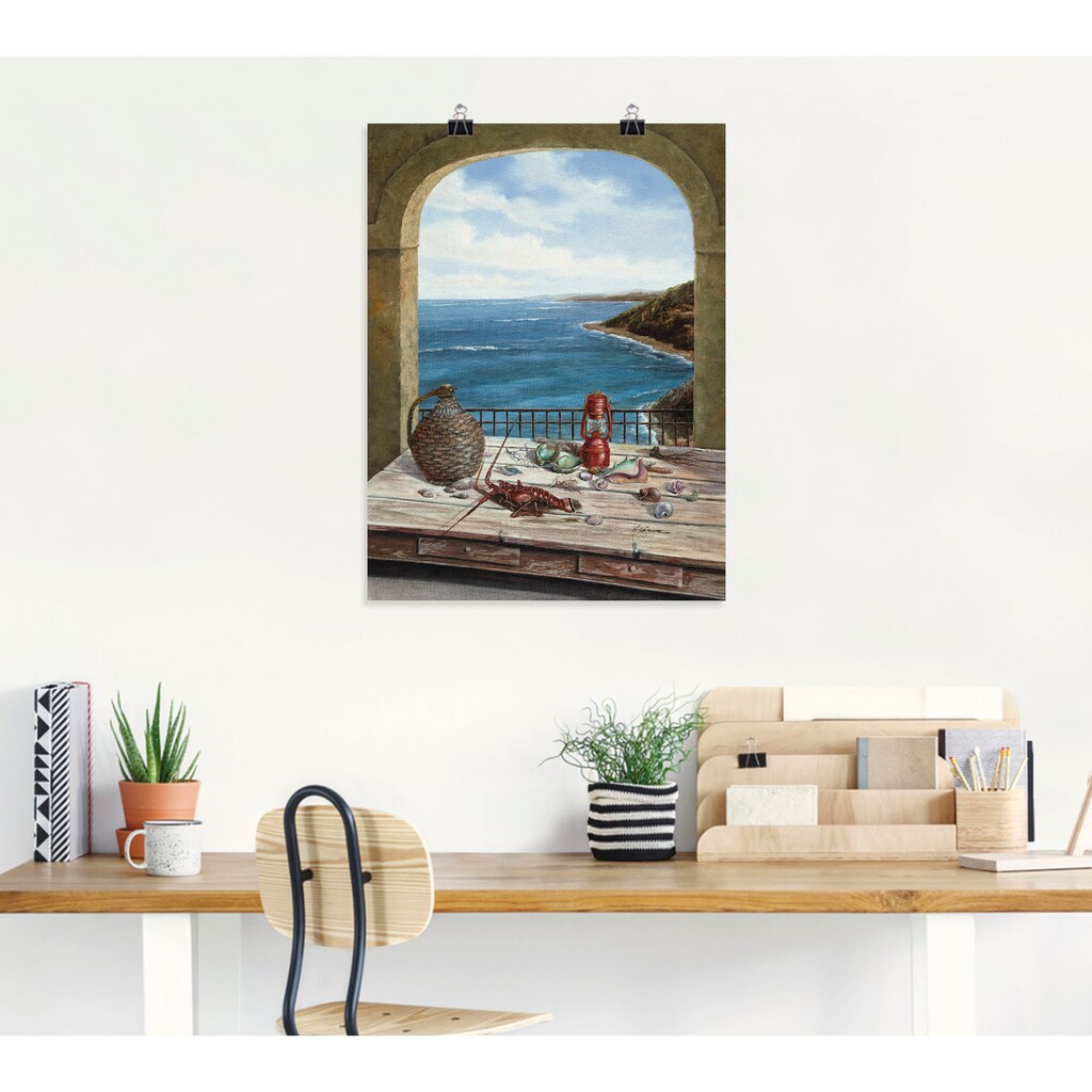 Artland Wandbild »Stillleben am Meer«, Fensterblick, (1 St.)