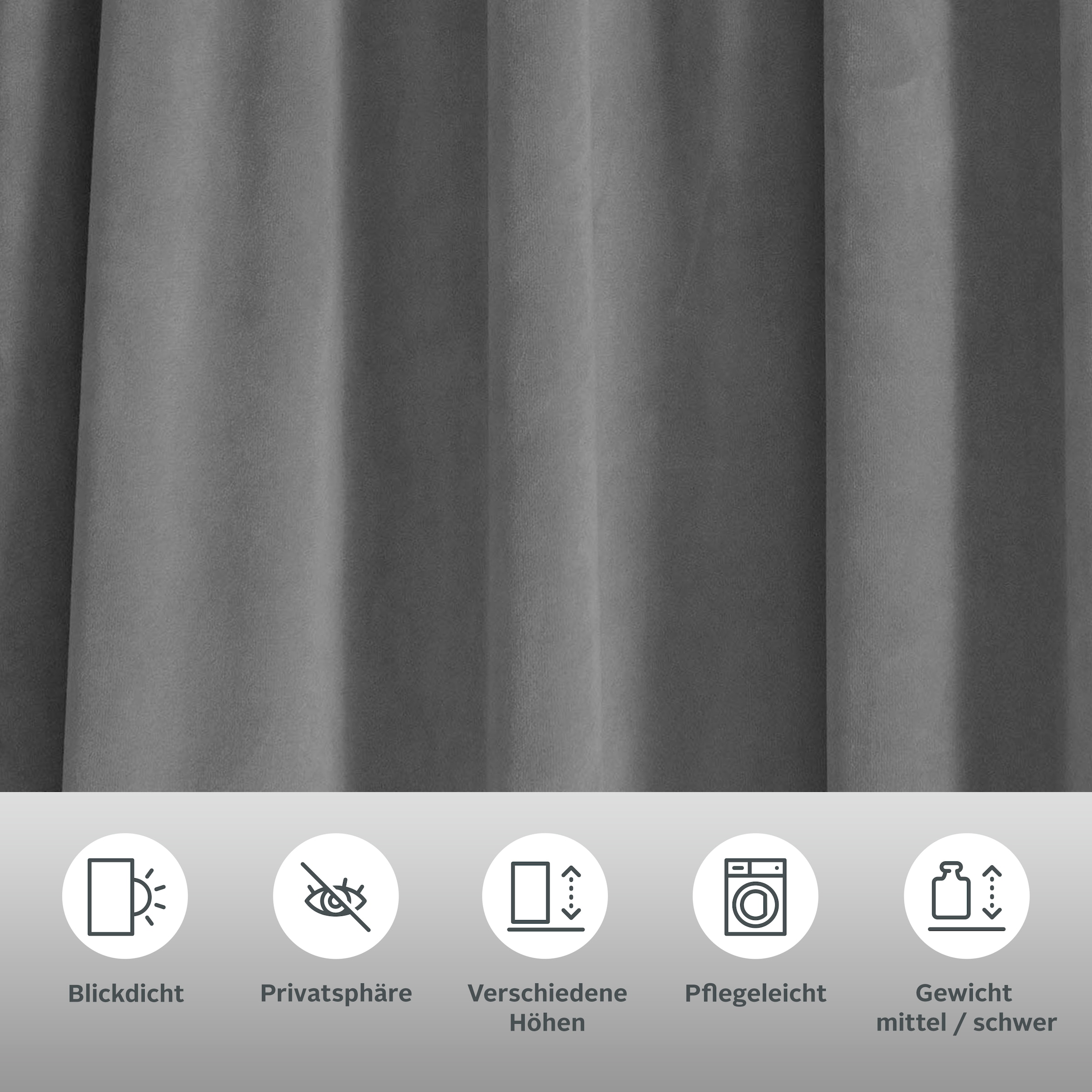 LeGer Home by Lena Gercke Vorhang »Samt Ladina« Multifunktionsband 1 Stk. tlg. blickdicht, gewebt, verschiedene Größen, Bestseller