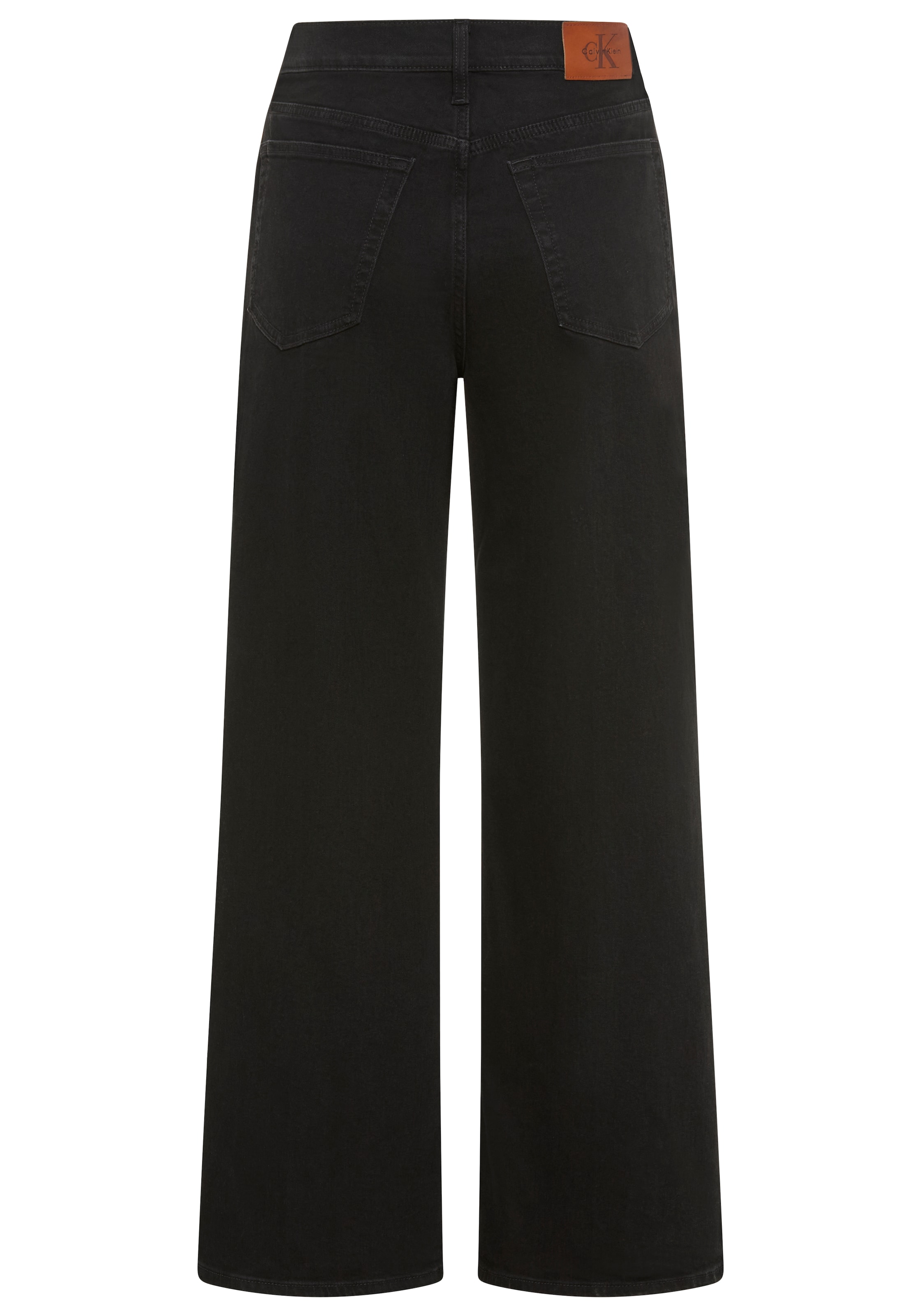 Calvin Klein Jeans Weite Jeans mit hohem Bund und weitem Bein, stone washed