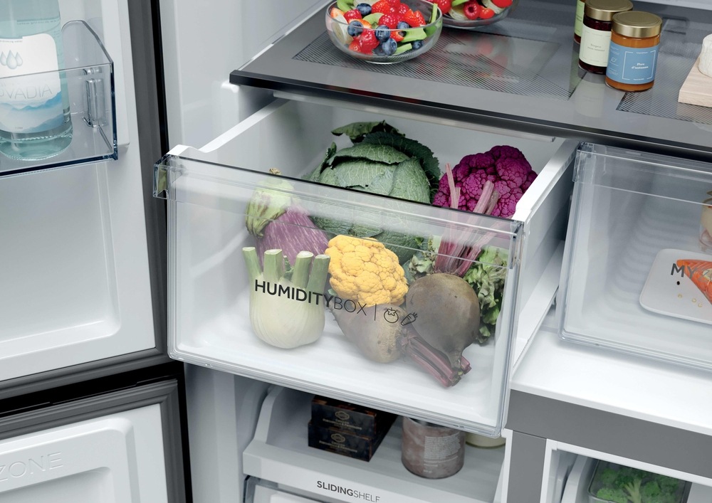 Haier Kühl-/Gefrierkombination »HCR39F19ENPT« 190,5 cm hoch 90,8 cm breit Humidity Zone: Obst, Gemüse und Salat 2x länger frisch halten