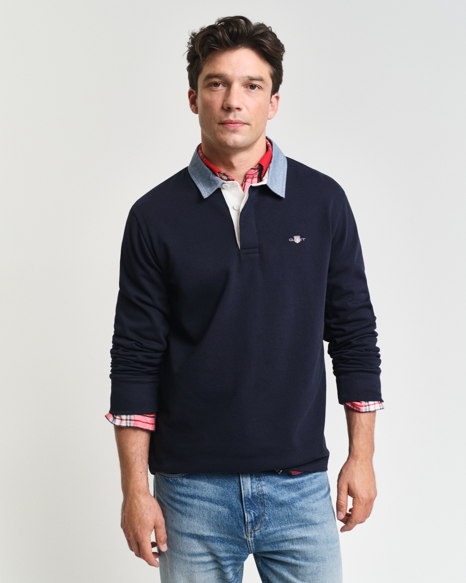 Gant Langarm-Poloshirt »REG CHAMBRAY HEAVY RUGGER«