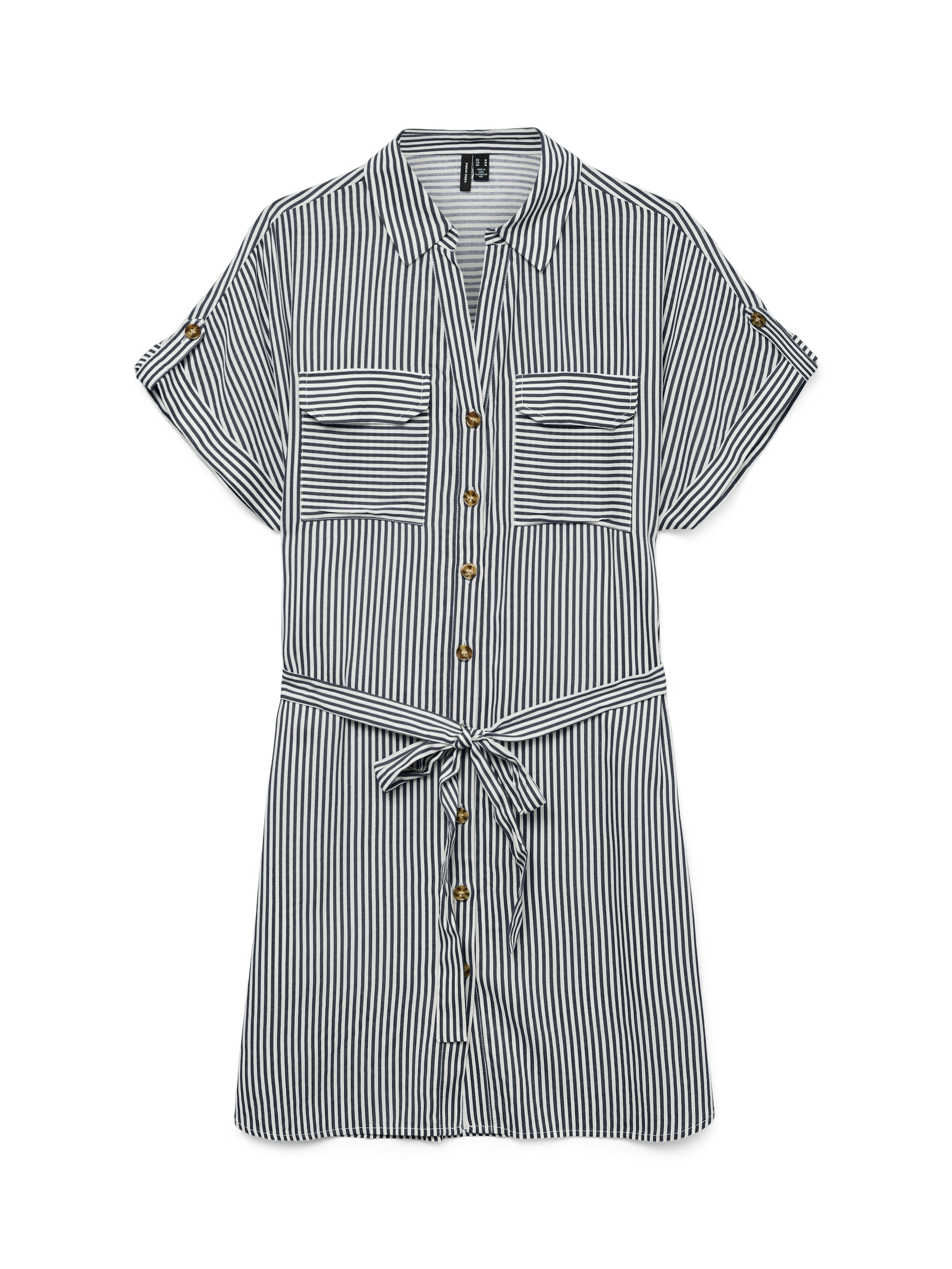 Vero Moda Midikleid »VMBUMPY SS SHORT SHIRT DRESS WVN GA NOOS«