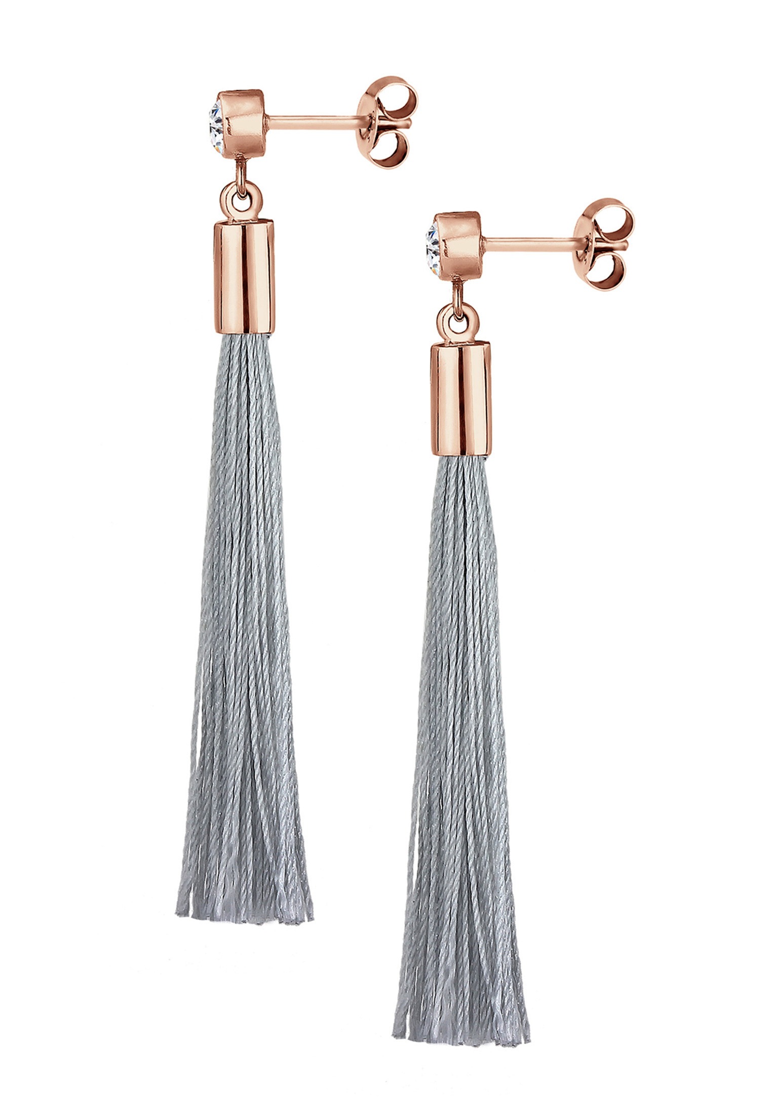 Elli Paar Ohrhänger »Ohrringe Tassel Solitär Geo Kristalle 925 Silber«